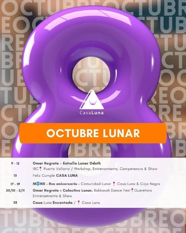 🌙✨&iexcl;Octubre es un mes muy especial en Casa Luna! ✨🌙 Este a&ntilde;o celebramos nuestro **octavo aniversario**, 🎉 y no podemos estar m&aacute;s agradecidos y emocionados de compartir esta hermosa traves&iacute;a con todos ustedes 💙🌟Adem&aacu