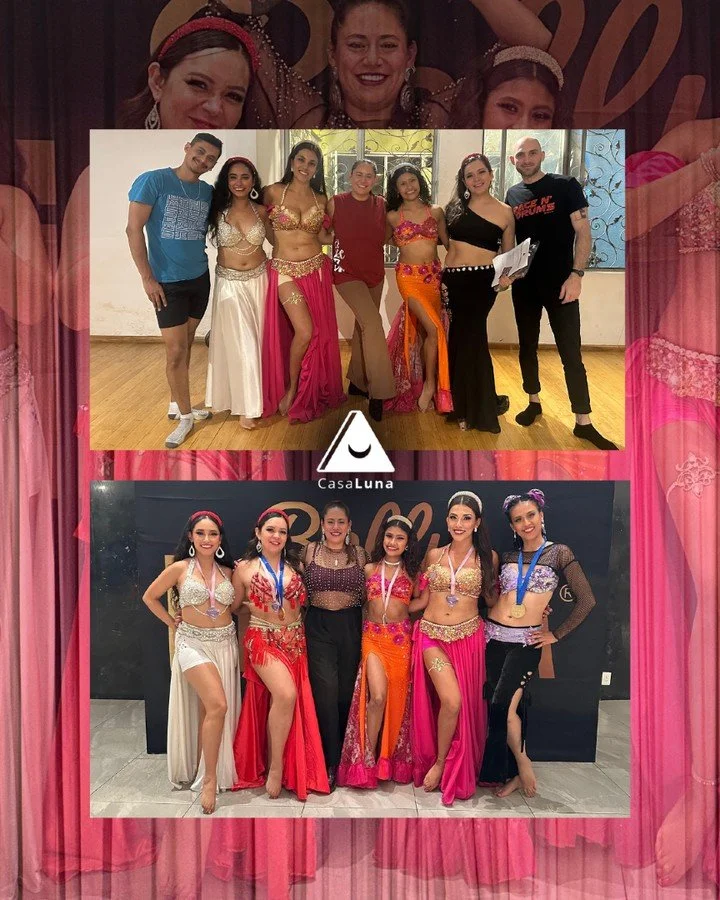 En Casa Luna creemos que bailar es mucho m&aacute;s que aprender pasos. 🌙✨
Este septiembre celebramos a nuestras estrellas que se atrevieron a brillar en Belly a la Mexicana. 🌸
Porque aqu&iacute; no solo te ense&ntilde;amos coreograf&iacute;as. Te 