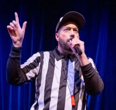 Jeff Desautels appears as a referee. Photo by Owen Carey