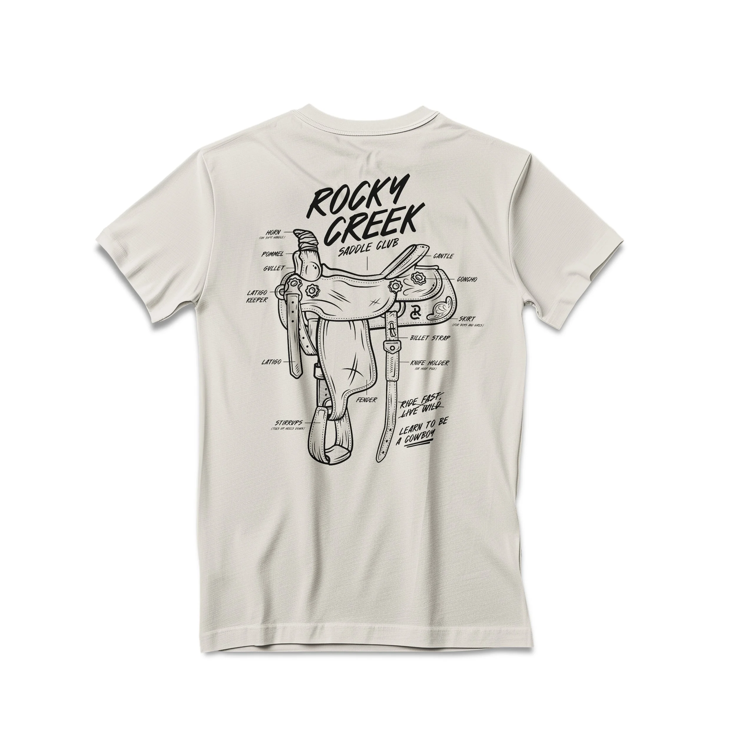 Saddle Up Cowboy Tee Natural
