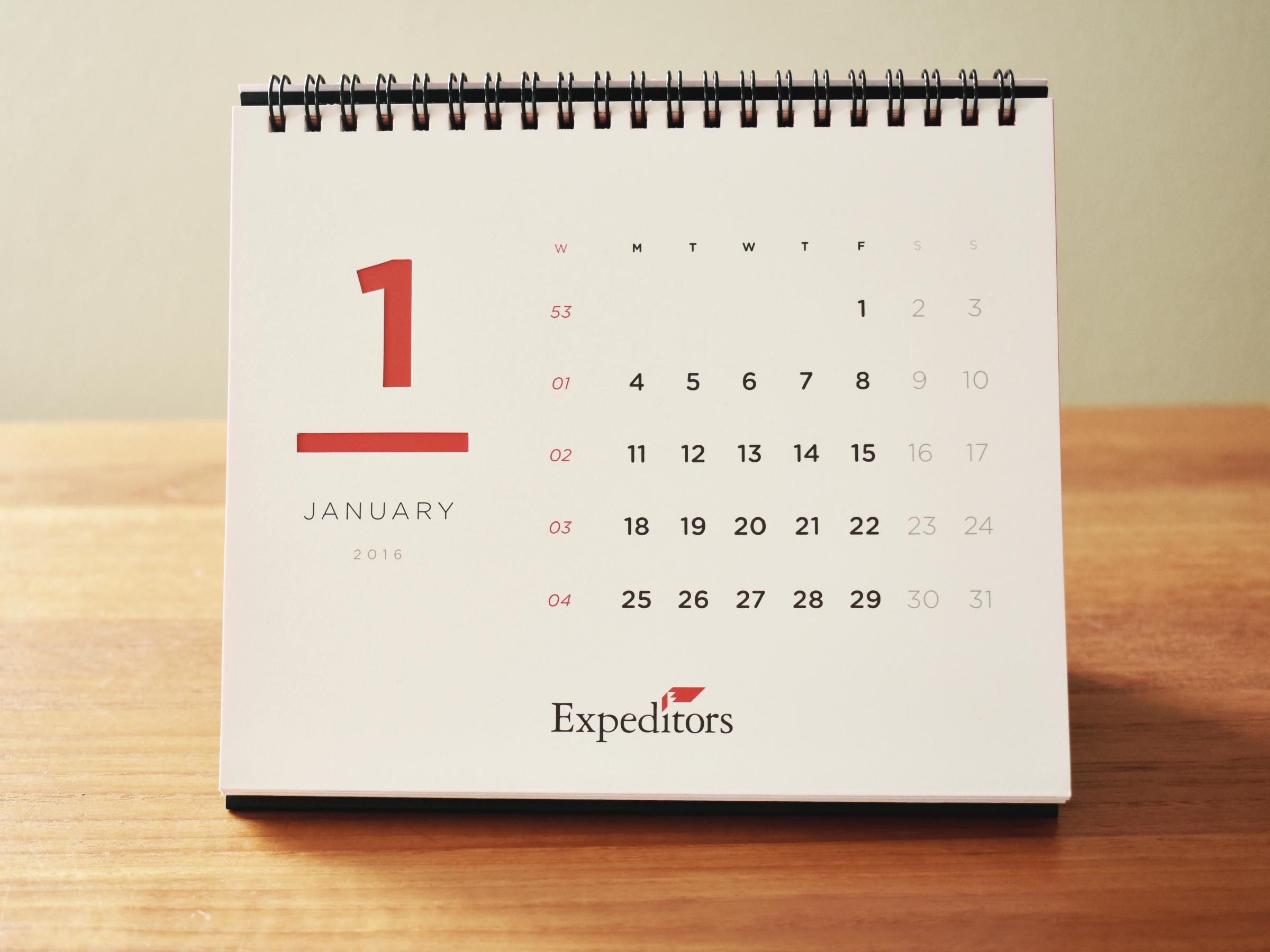Expeditors Desk Calendar