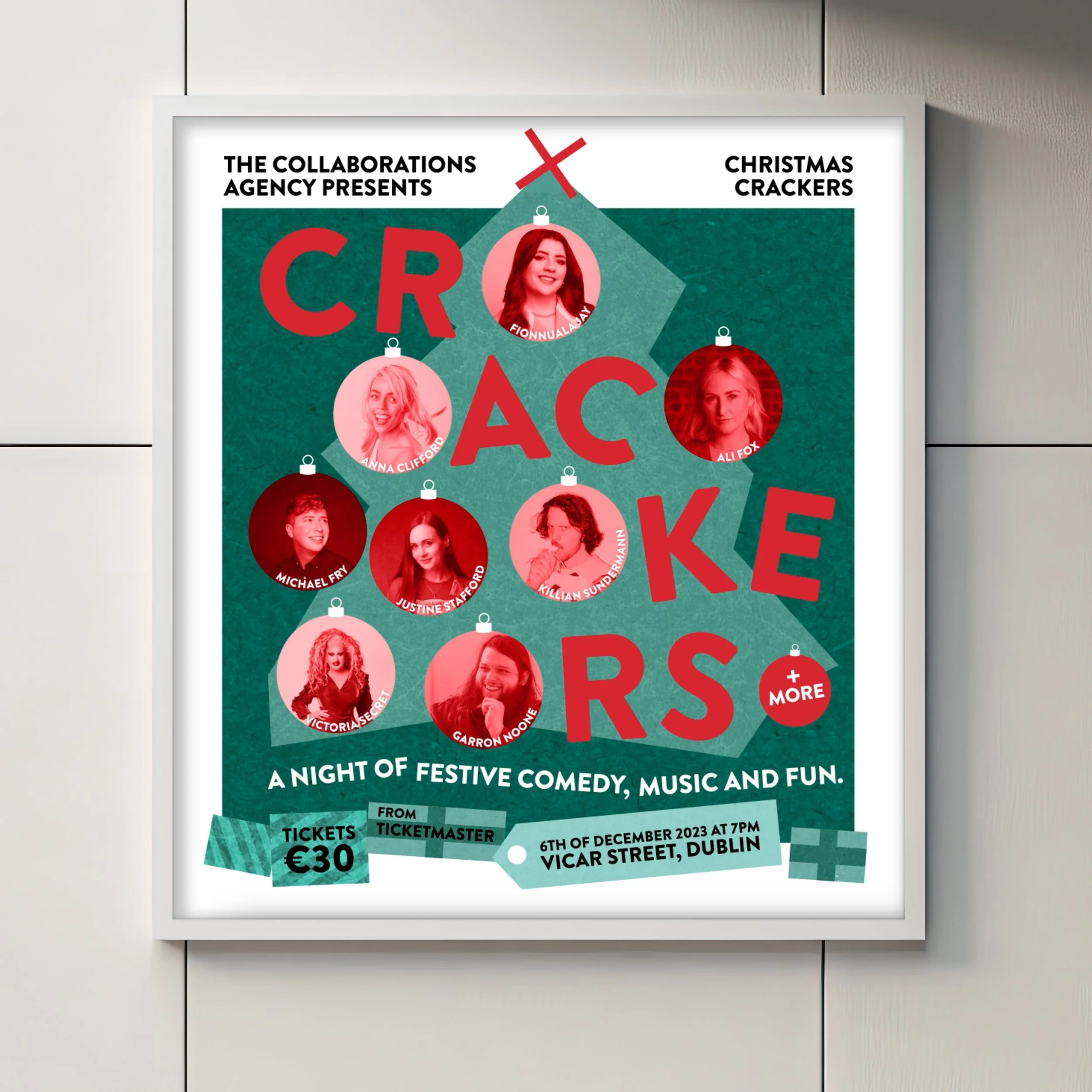 The Collaborations Agency "Christmas Crackers" Square Poster