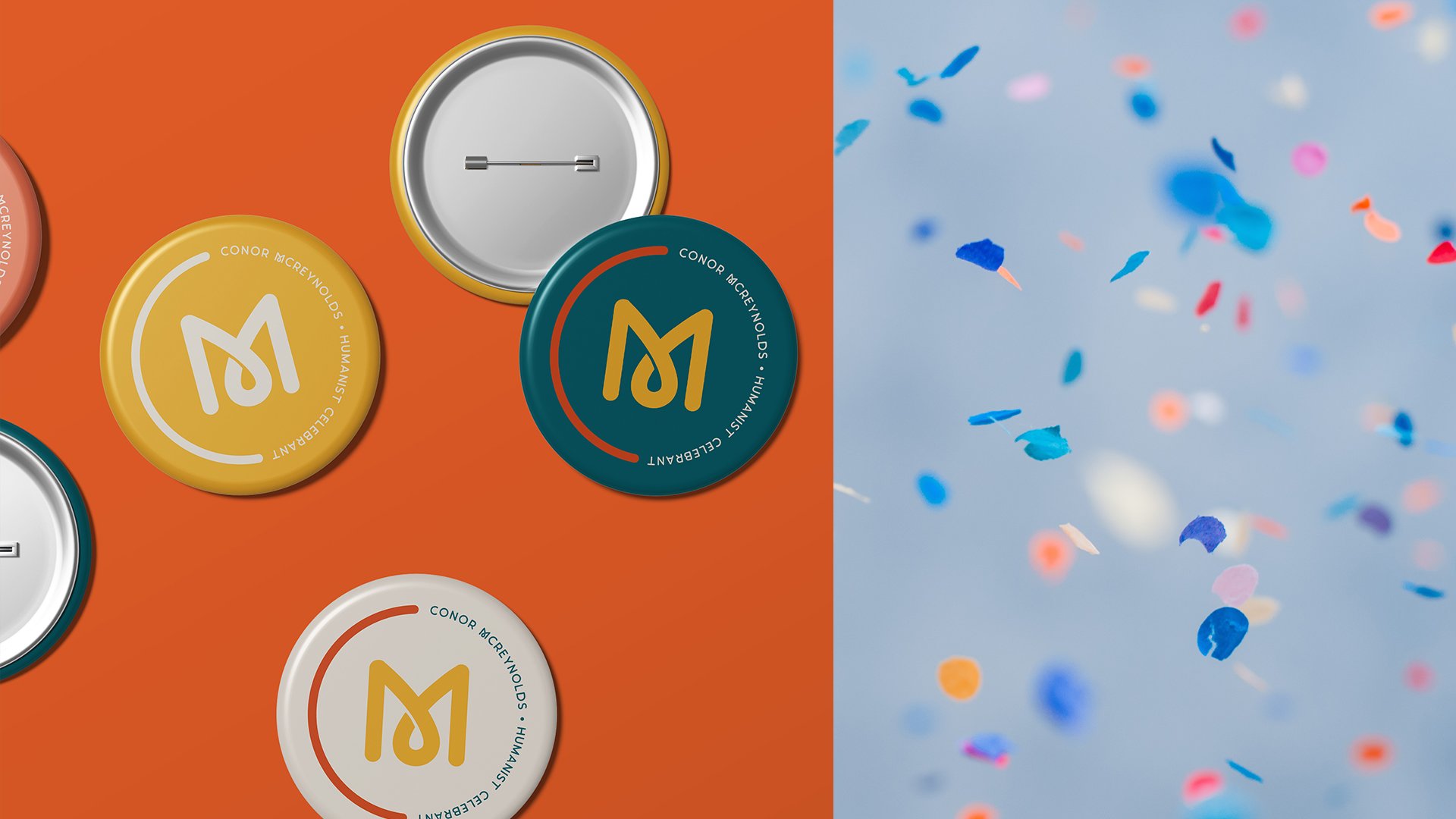 Conor McReynolds Humanist Celebrant Button Badges