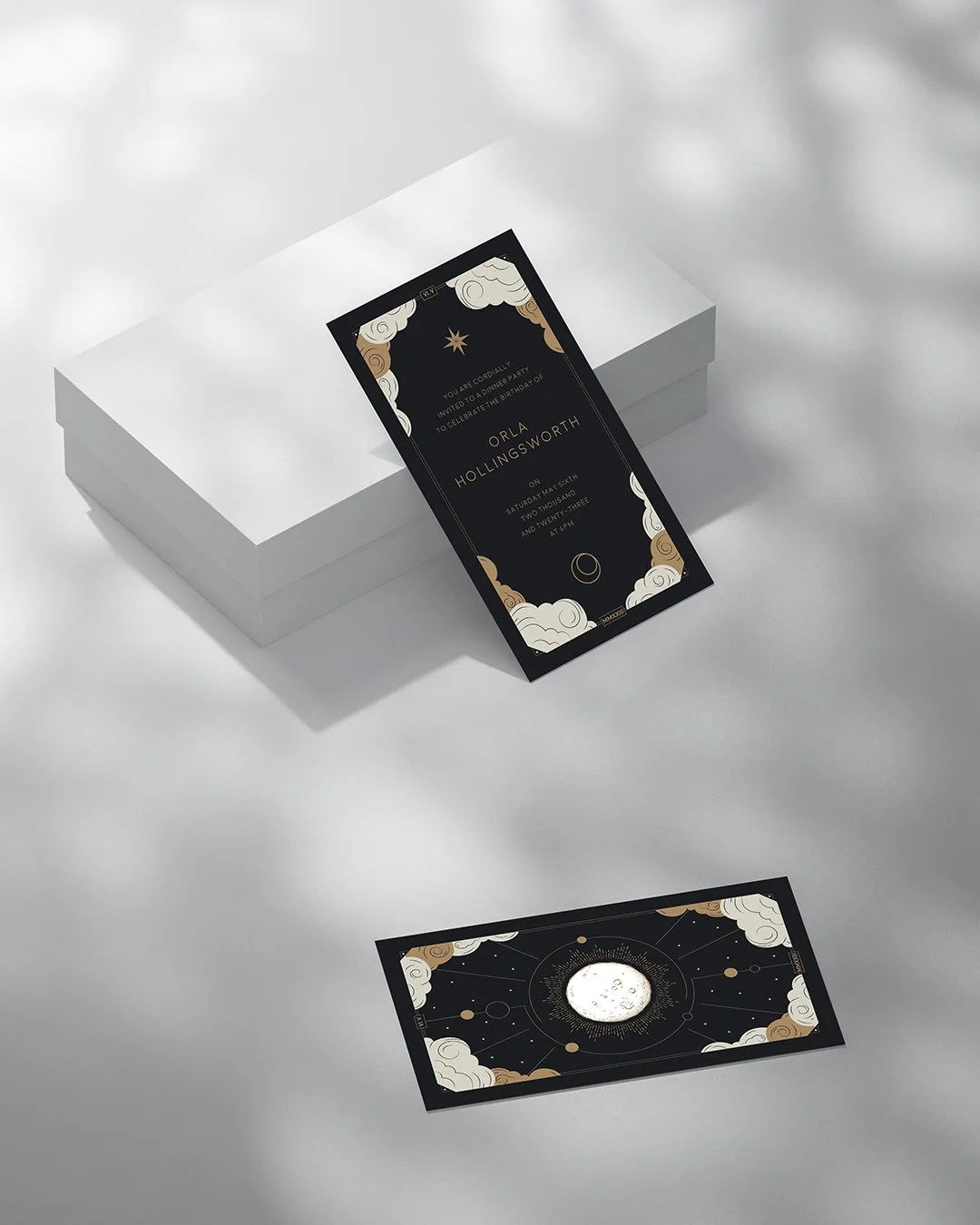 Tarot Card Themed Birthday Invitations
