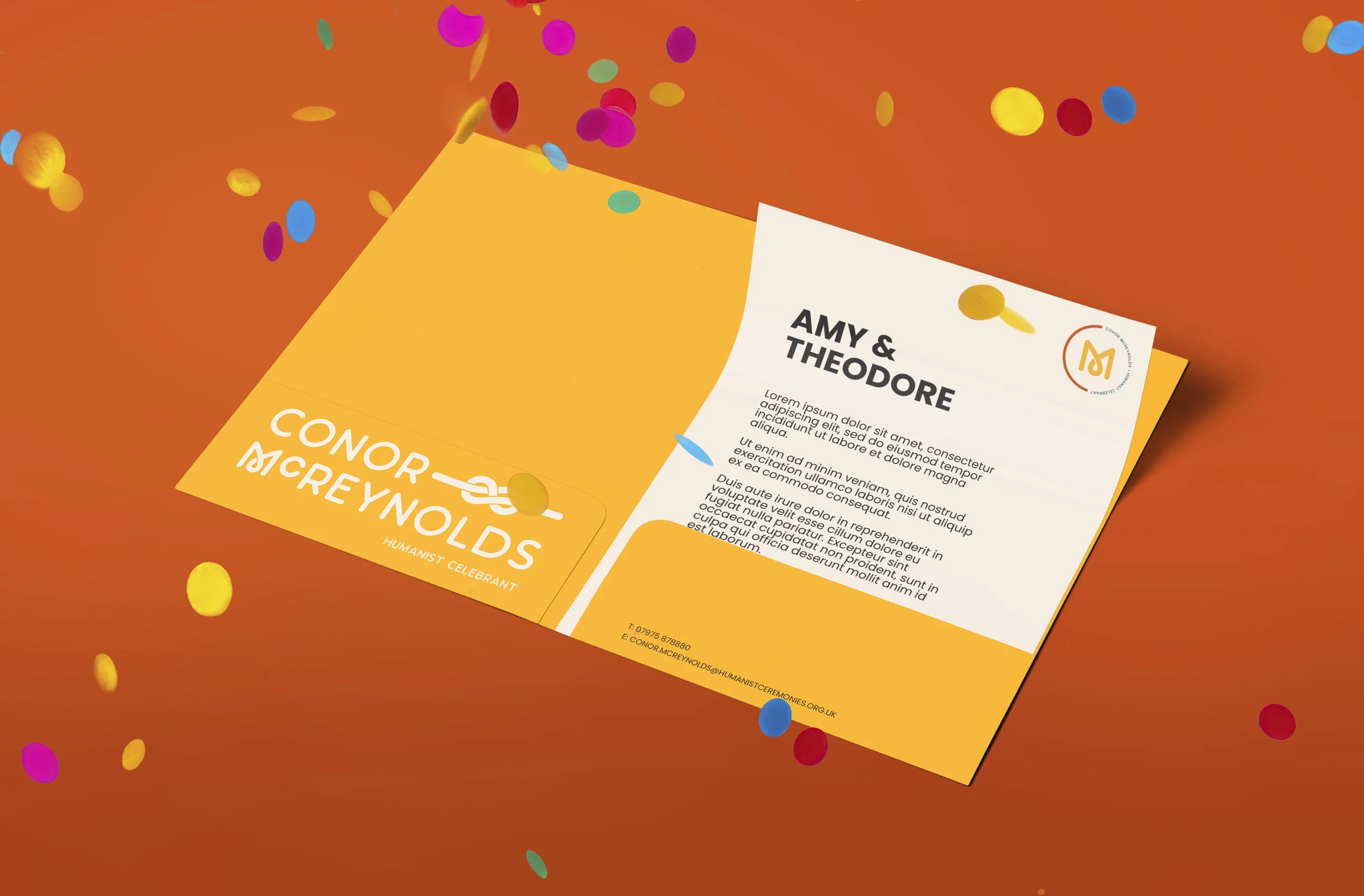 Conor McReynolds Humanist Celebrant Paper Folder