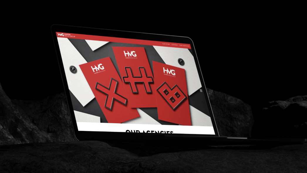 Hunter Media Group Website Landing Page Screen