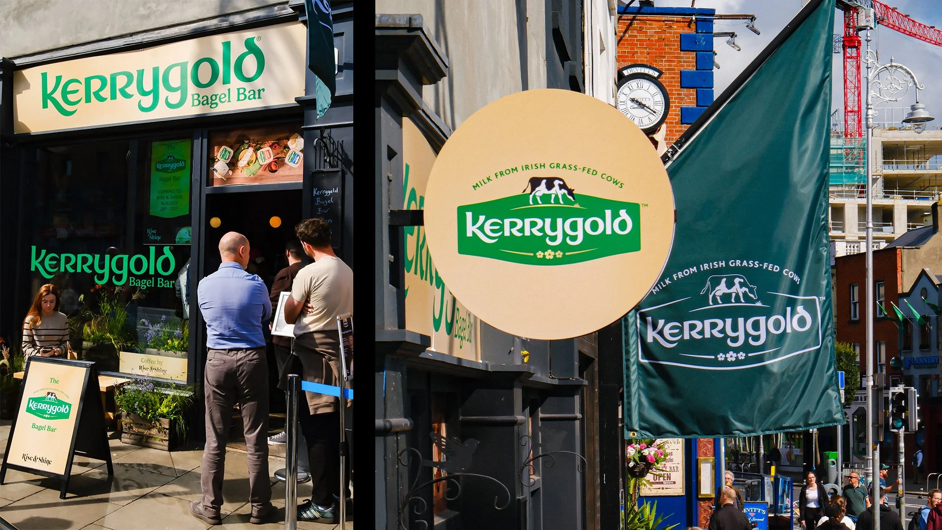 Kerrygold Cream Cheese PoP-Up Bagel Bar Outdoor Branding