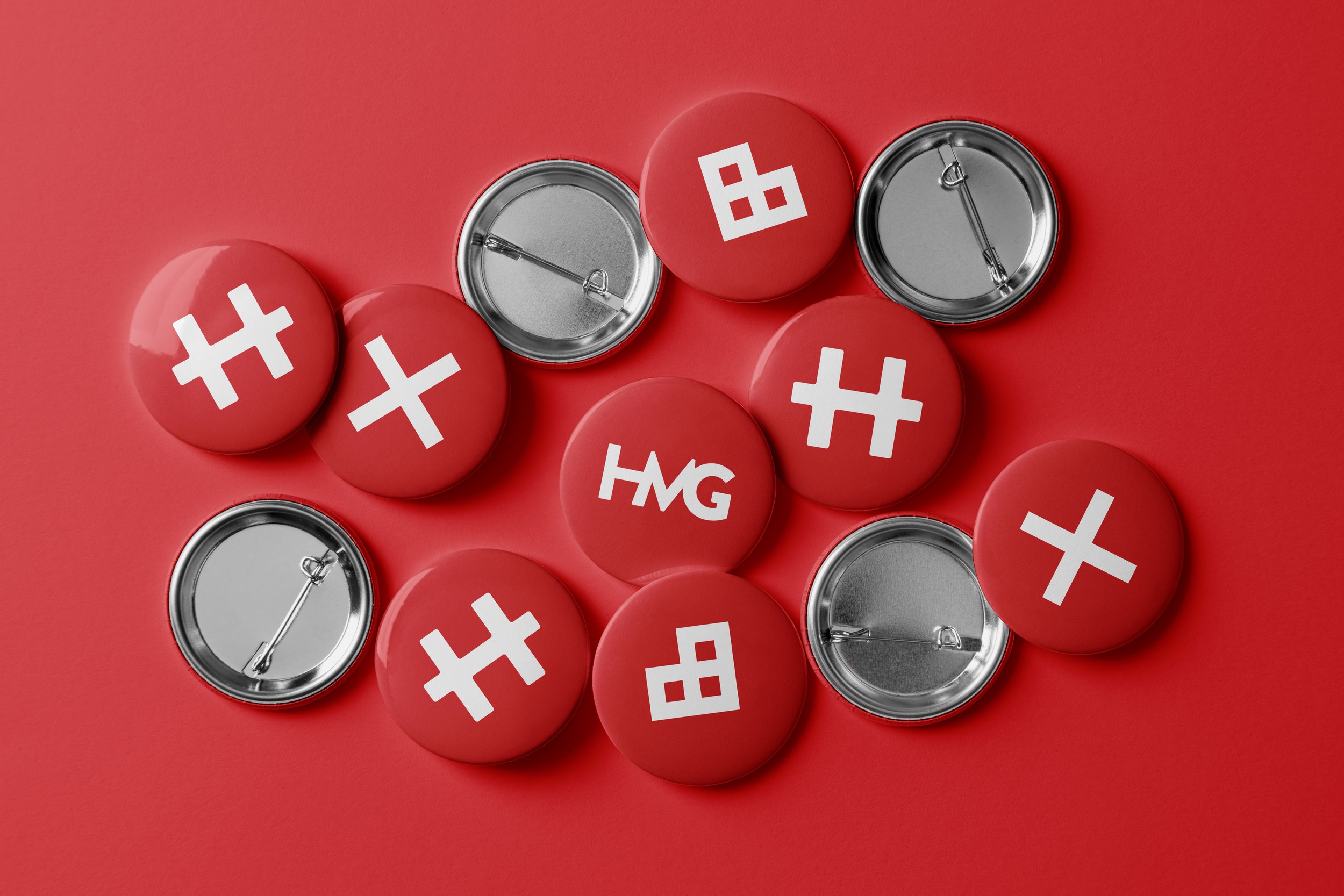 Hunter Media Group Logomark Suite Button Badges