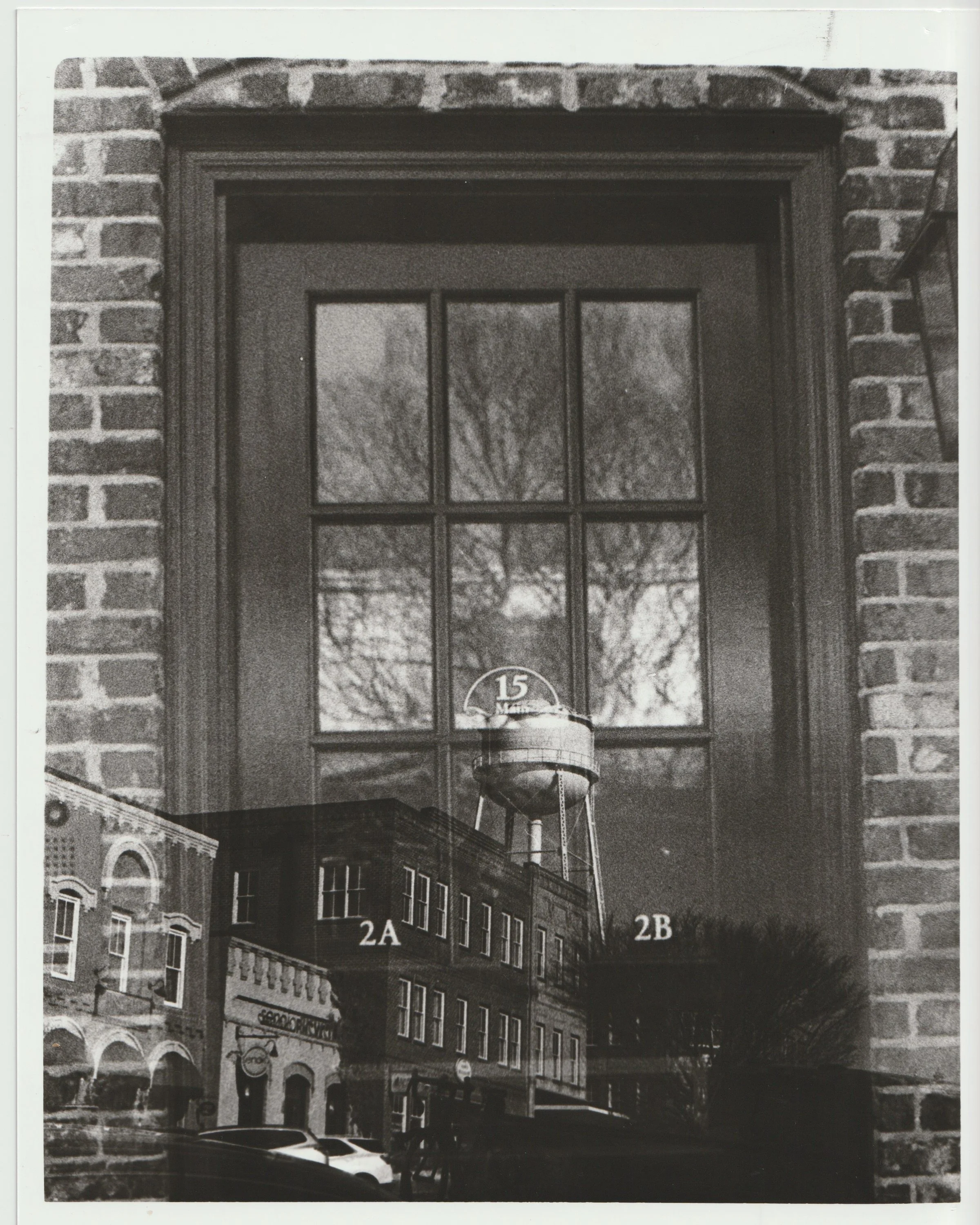 Doors through Senioa, GA, 2025, Contact Print, Double Exposure