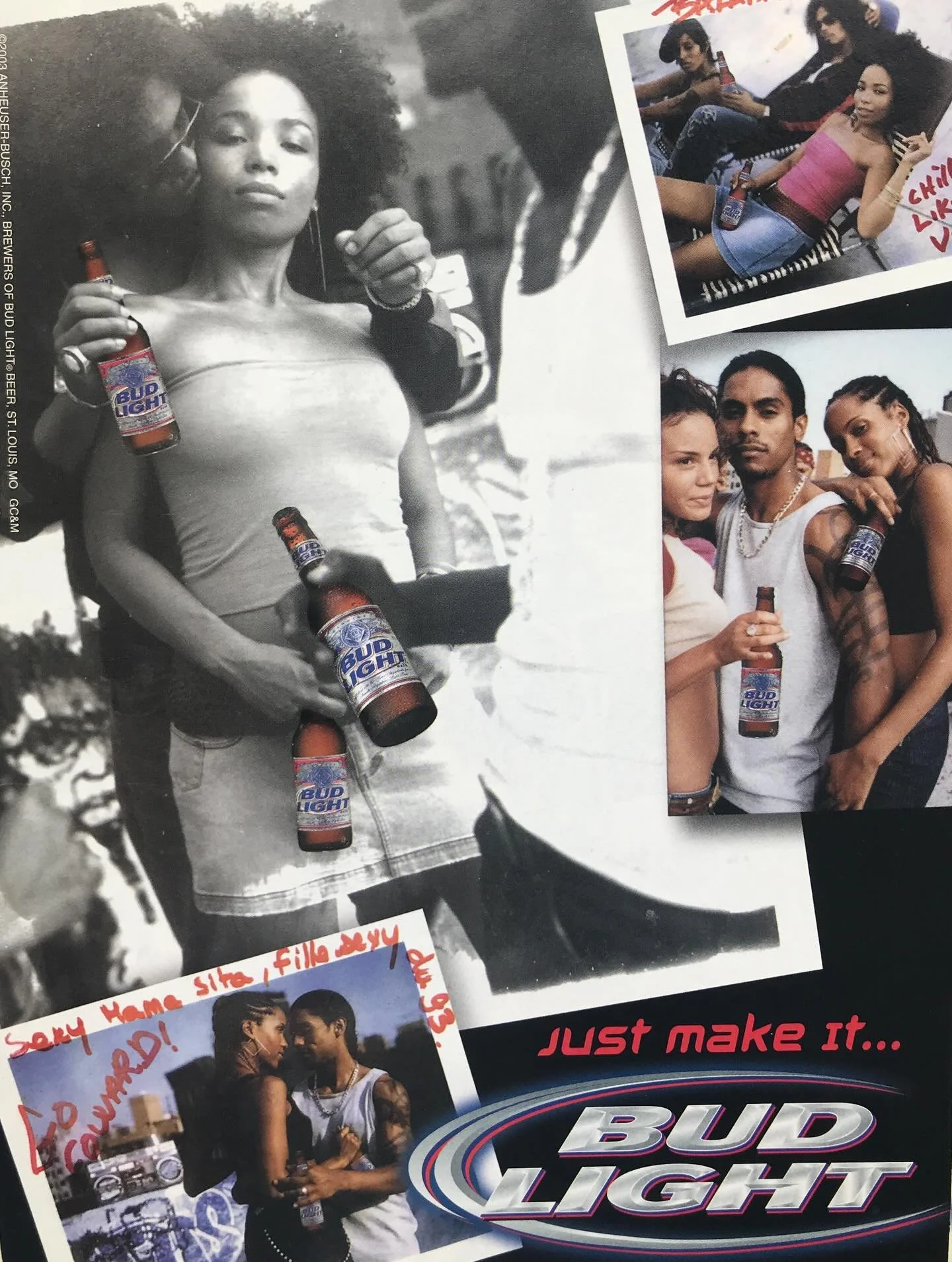 My @budlight campaign was the biggest job I had done at the time 90s got to cast my friends and friends of friends . Also used my #scrapbooking style #benwatts #nyc