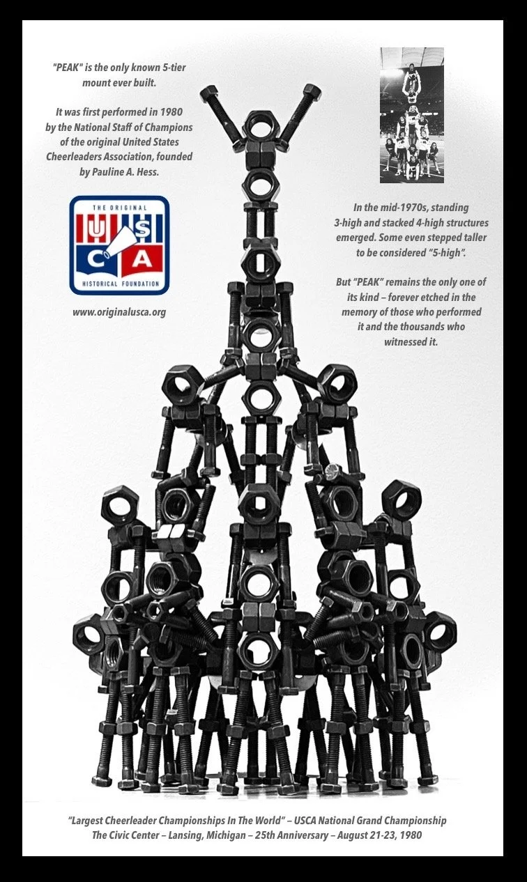 5-High Peak Mount made from steel nuts and bolts
