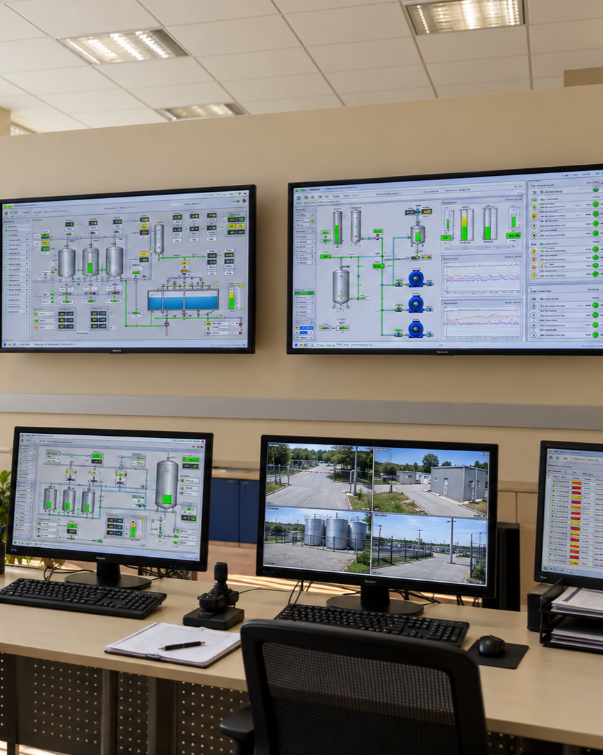 Control Room / Operator Workstation for municipal pumping plant in Central Texas / Austin, TX
