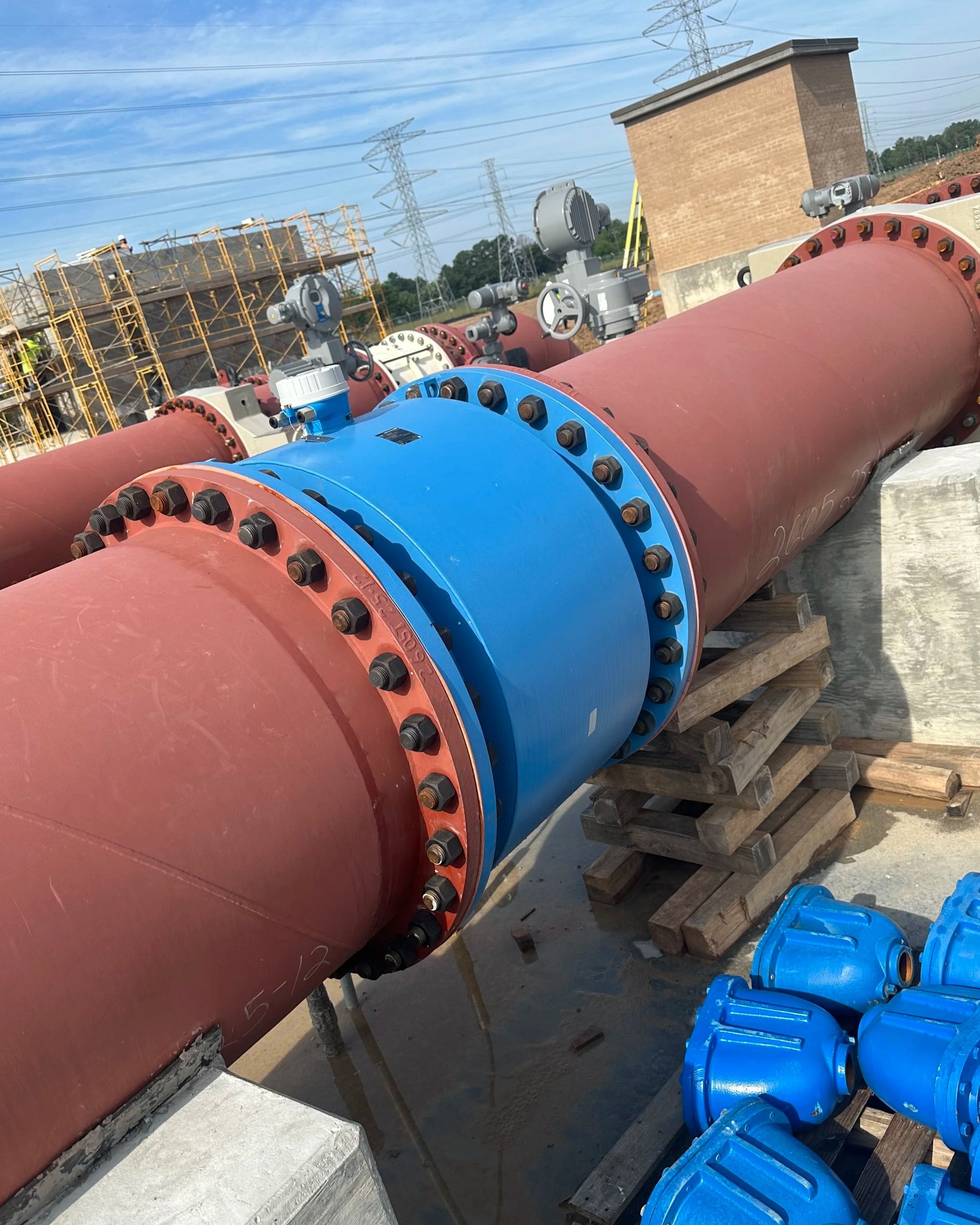 36" industrial flow meter installed in Central Texas / Austin, TX