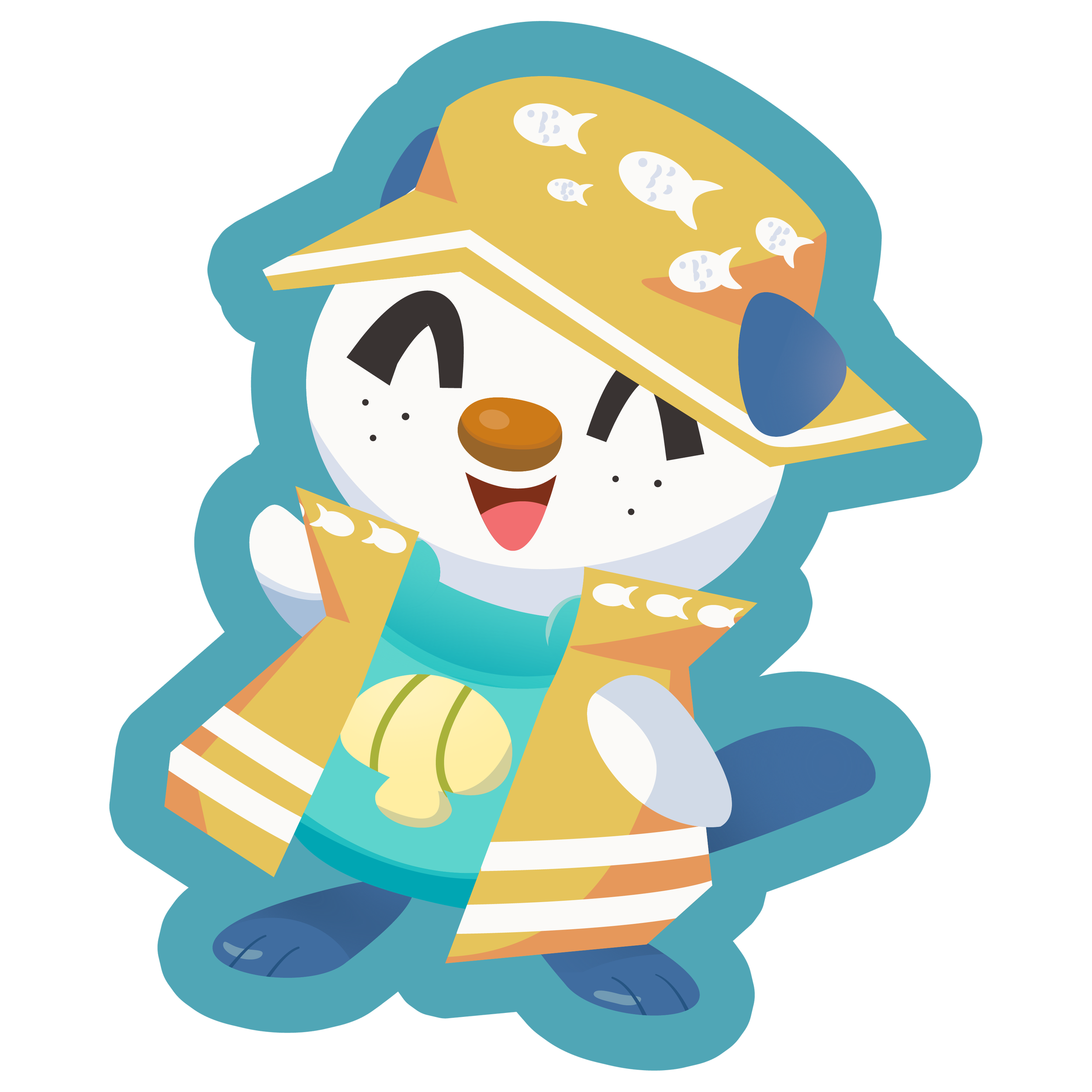 oswatt happy hand up sticker.png
