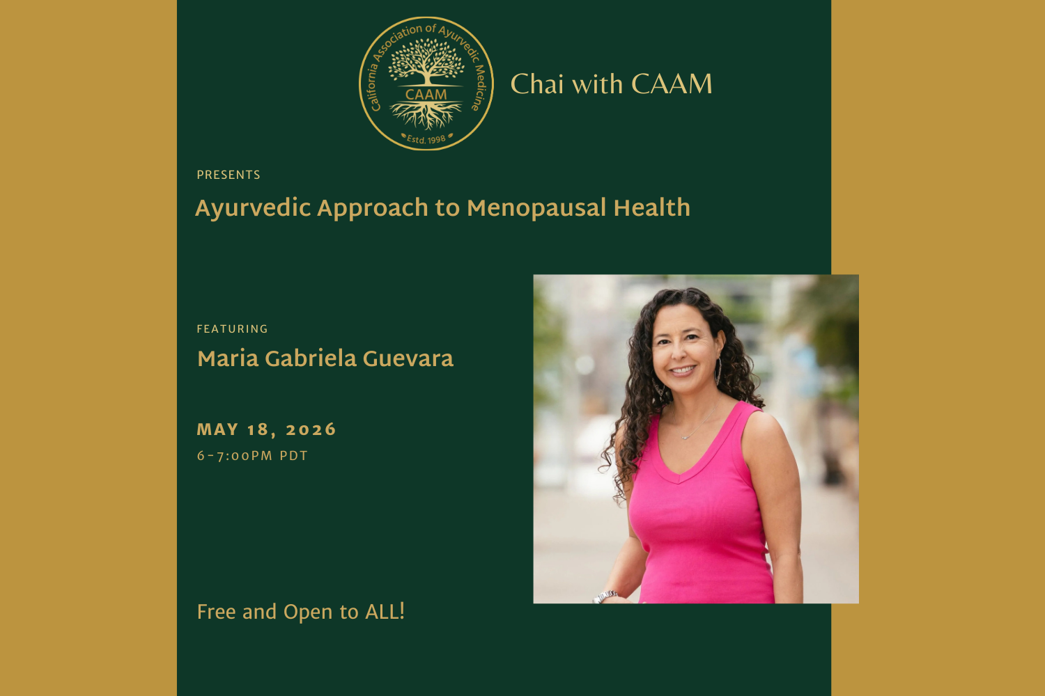 Chai with CAAM with Maria Gabriela Guevara