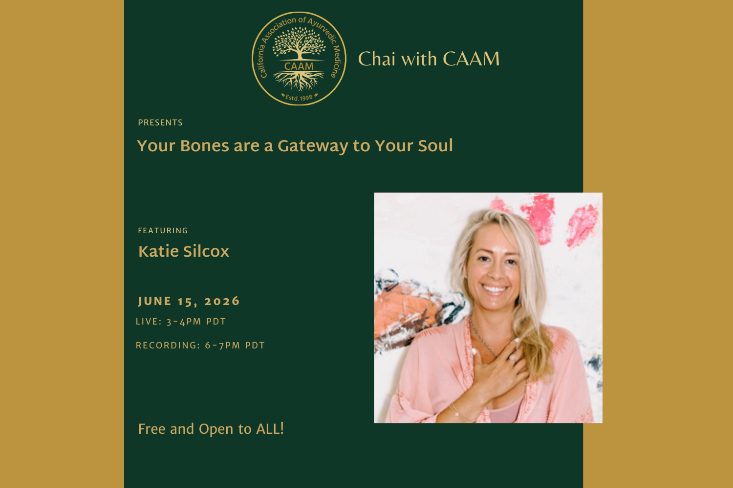 Chai with CAAM with Katie Silcox