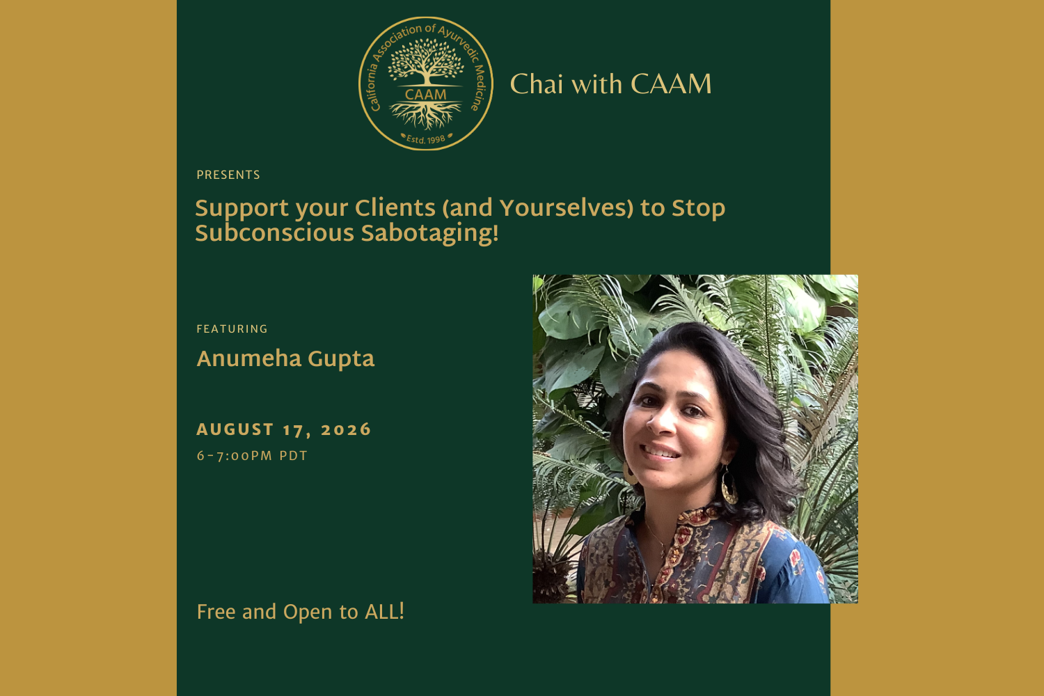 Chai with CAAM with Anumeha Gupta
