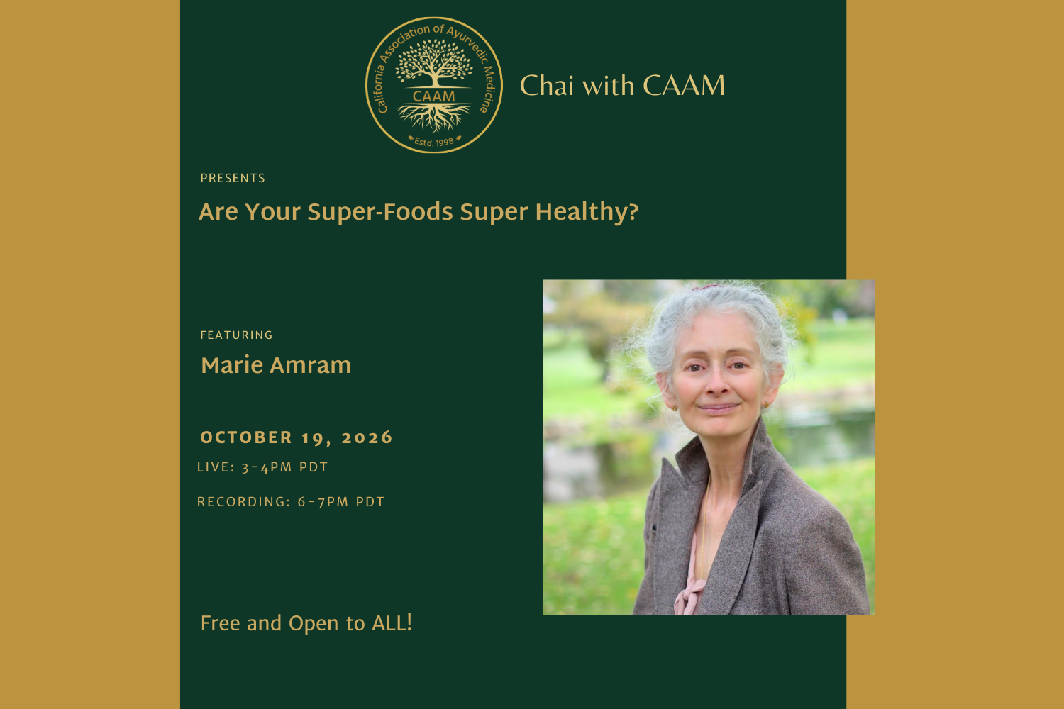 Chai with CAAM with Marie Amram