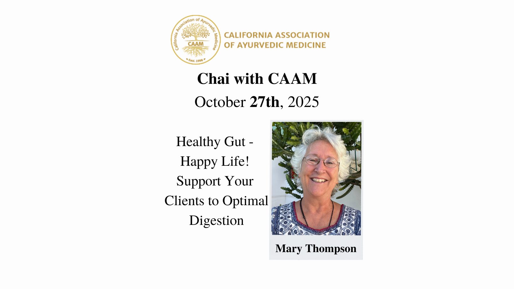 Chait with CAAM with Mary Thompson