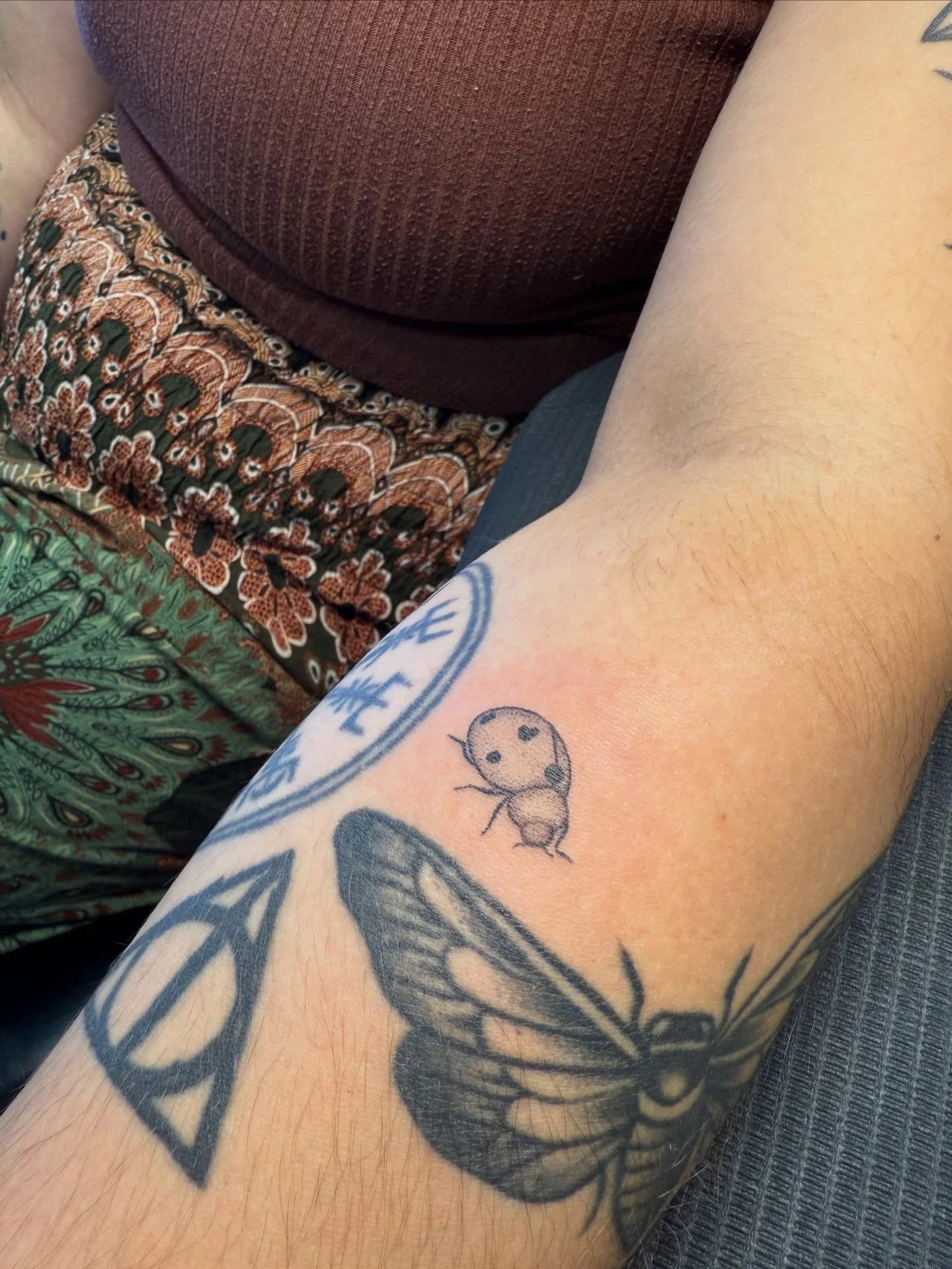 A little ladybug for Alysha, designed and tattooed by Marki.

Shoot us a DM to book an appointment before we close for the holidays, or get a jump on next year&rsquo;s tattoo sessions. We can&rsquo;t wait to work with you on your next piece of body a