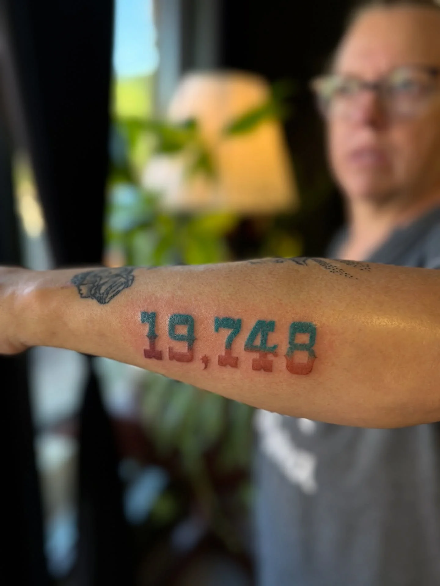 The number of days our client had with her father in the colors of the West Texas skyline, designed and tattooed by Marki for her mom.

Shoot us a DM to get on Marki&rsquo;s schedule! She&rsquo;s currently booking for March, April, and May.

#handpok