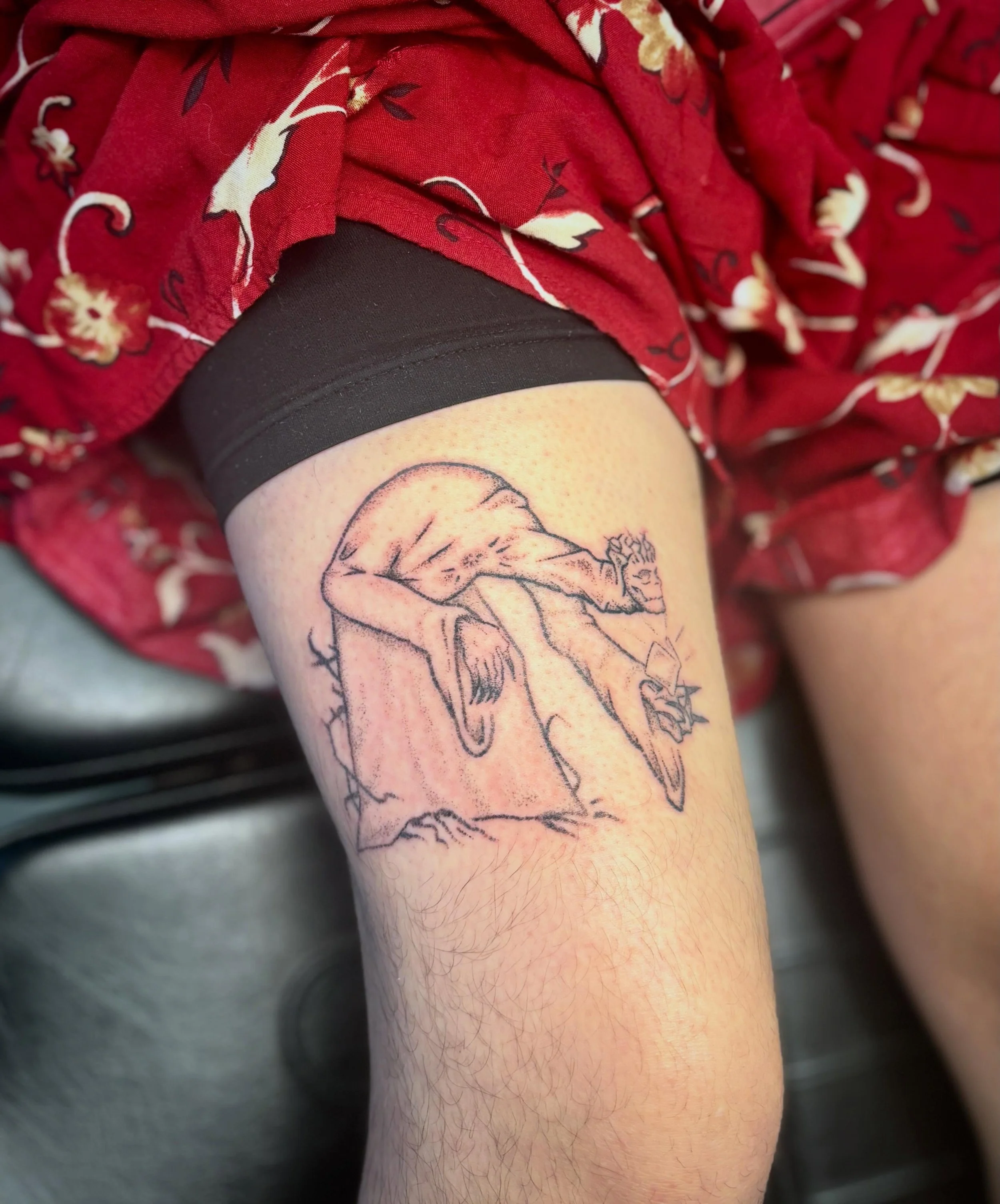 If you&rsquo;re looking for someone to turn your favorite fandom or character into permanent body art, @_.ratatattoos._ is the one for you!

With this Usher of Death from Elden Ring as evidence, (swipe for the fresh vs. healed work) Caleigh not only 