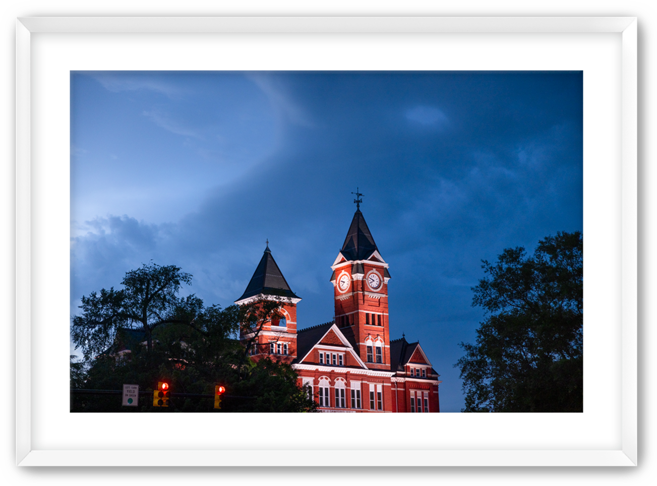 Samford Hall at Auburn University at night