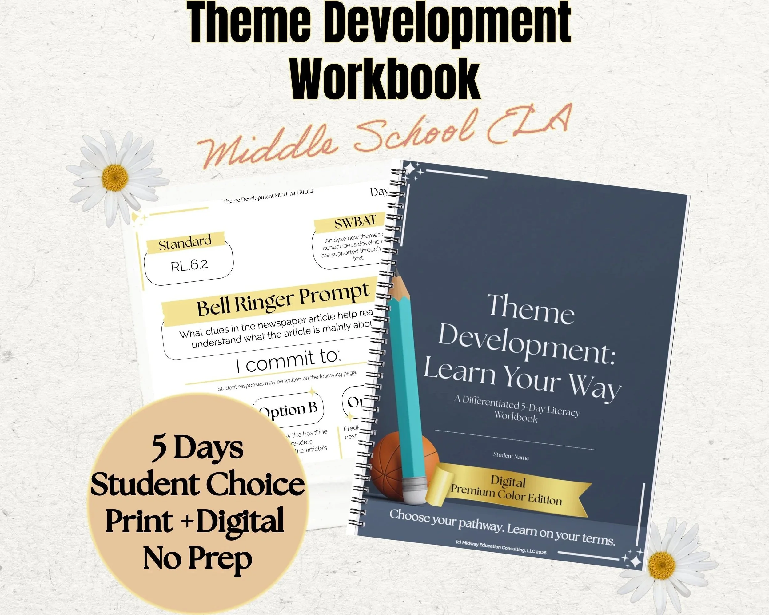 Theme Development: Learn Your Way | DIGITAL Premium Differentiated Literacy Workbook