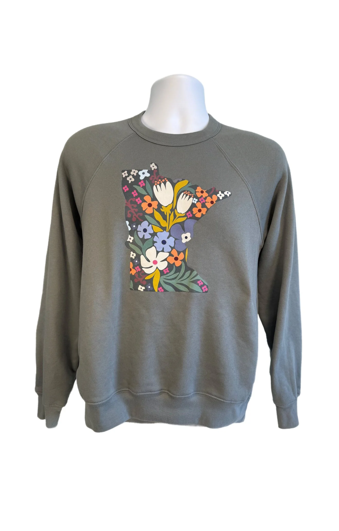 WOMENS MINNESOTA FLORAL CREWNECK BLUE STORM