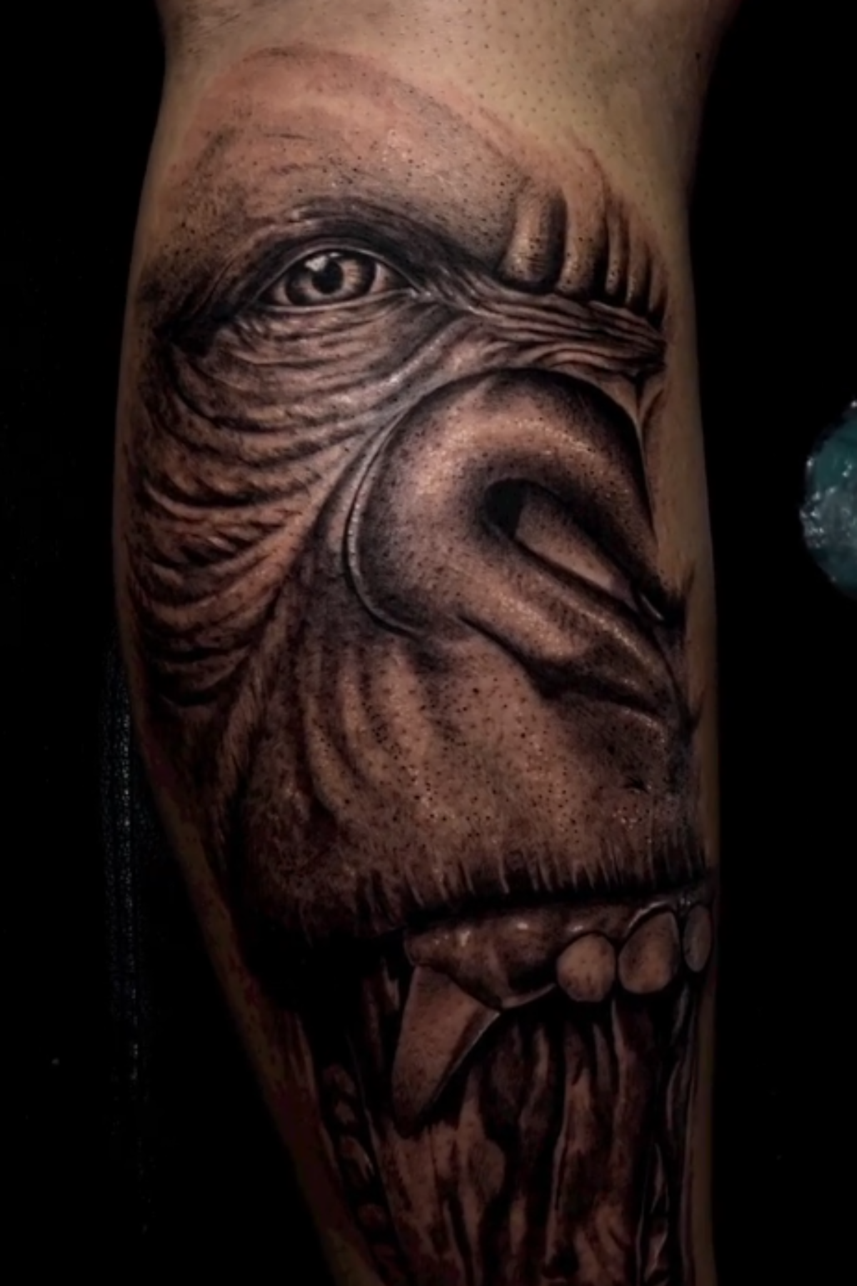 Gorilla realism tattoo by Ajay