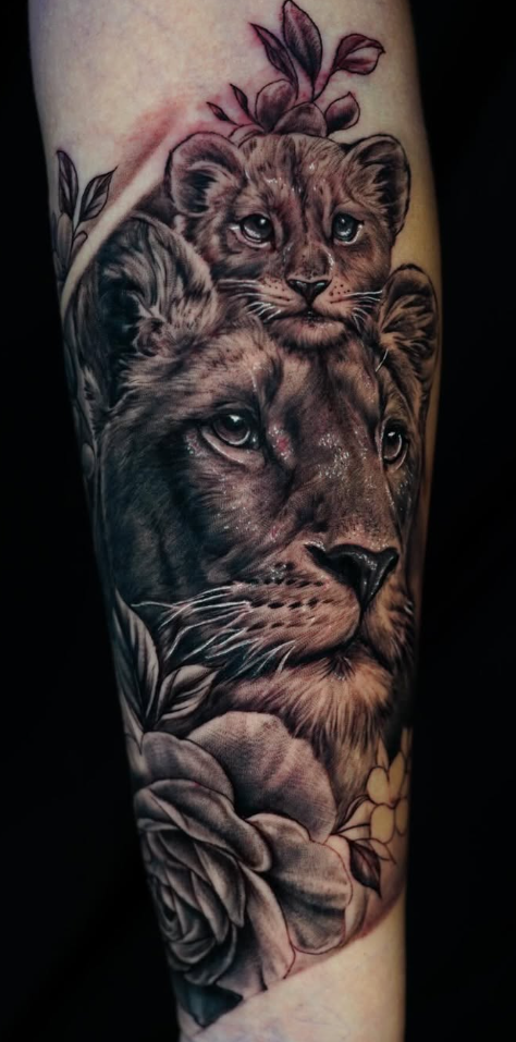 Gangster portrait realism tattoo by Axel