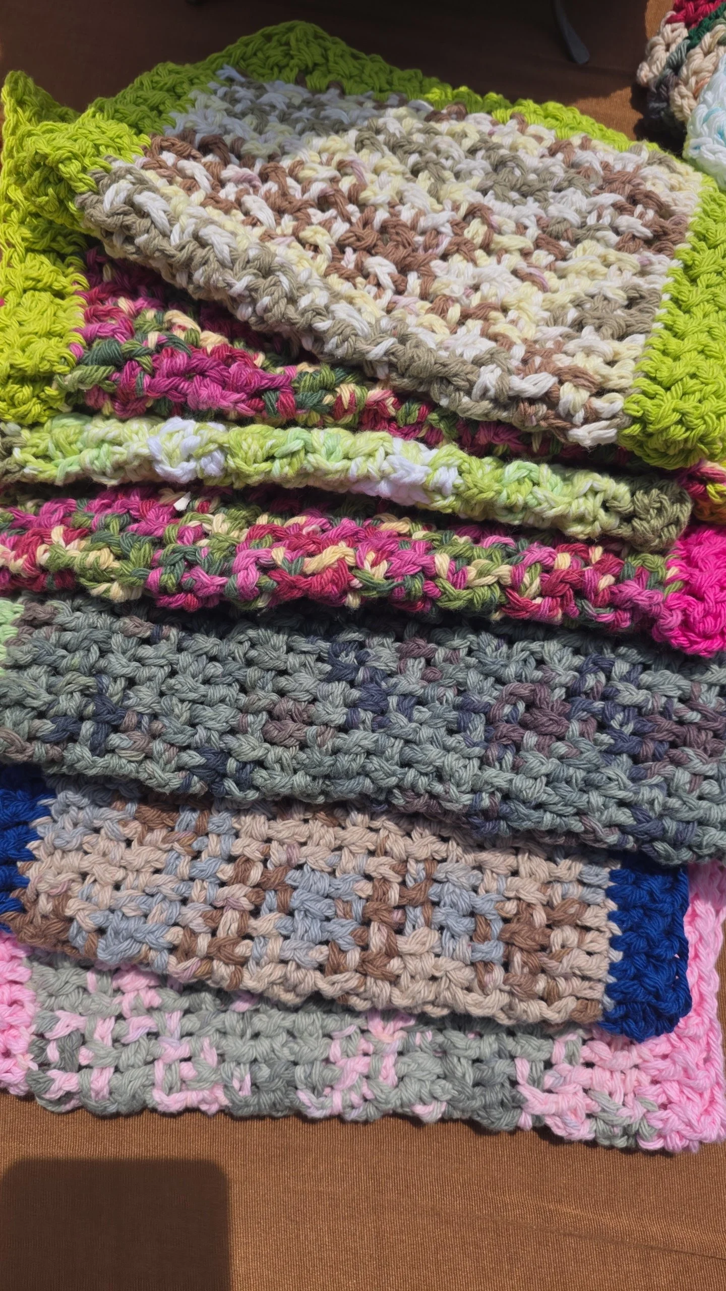 Basketweave 80s dishcloth