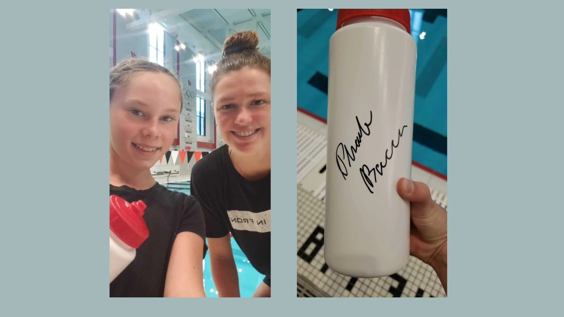 Badger Swimmer and Olympian Phoebe Bacon surprises campers at UW-Madison
