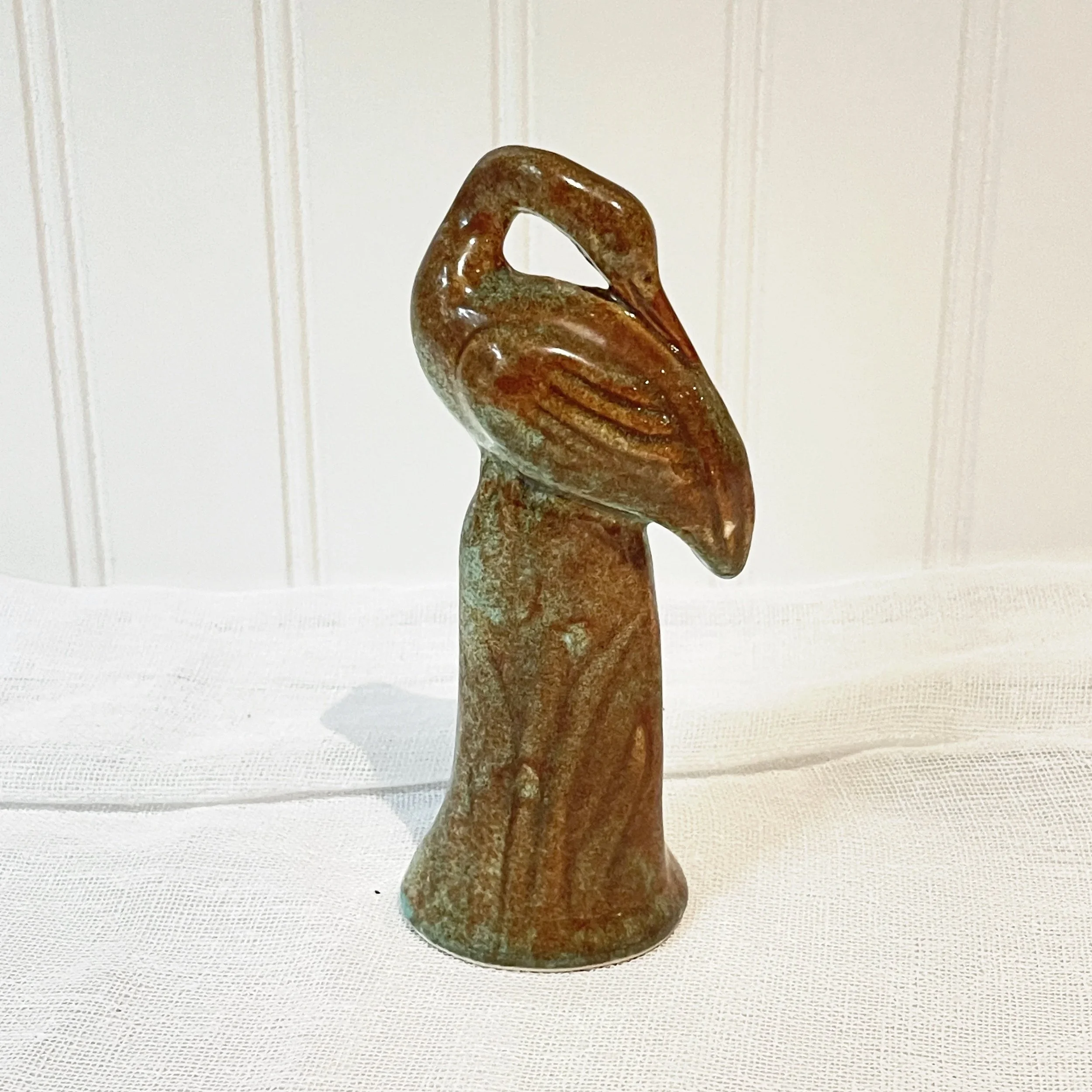 Heron Pottery Figurine