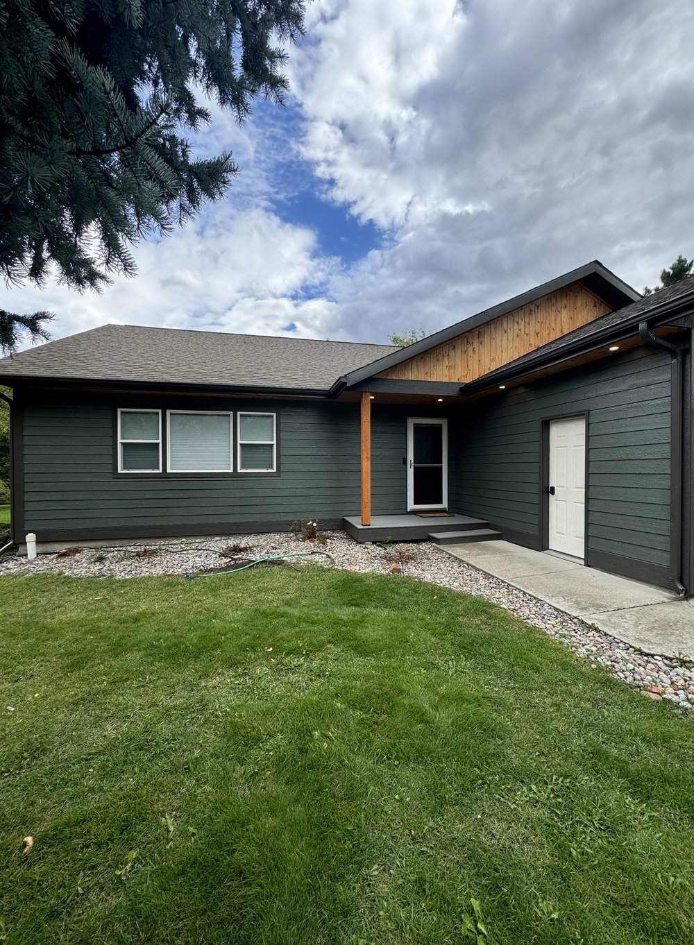 Exterior painting project in the Flathead Valley