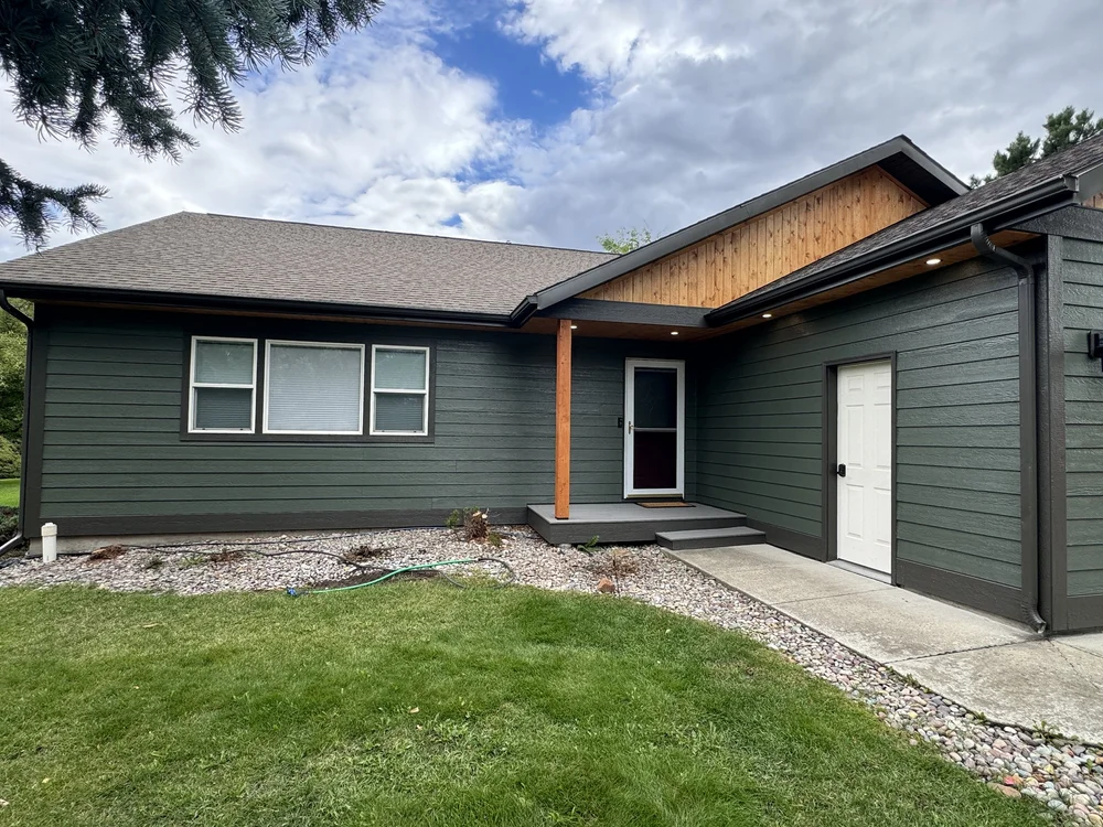 Exterior painting project in the Flathead Valley