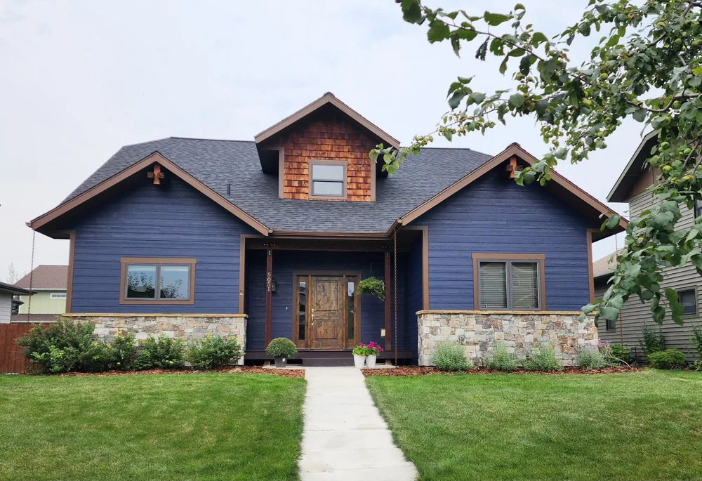 Exterior painting project in the Flathead Valley