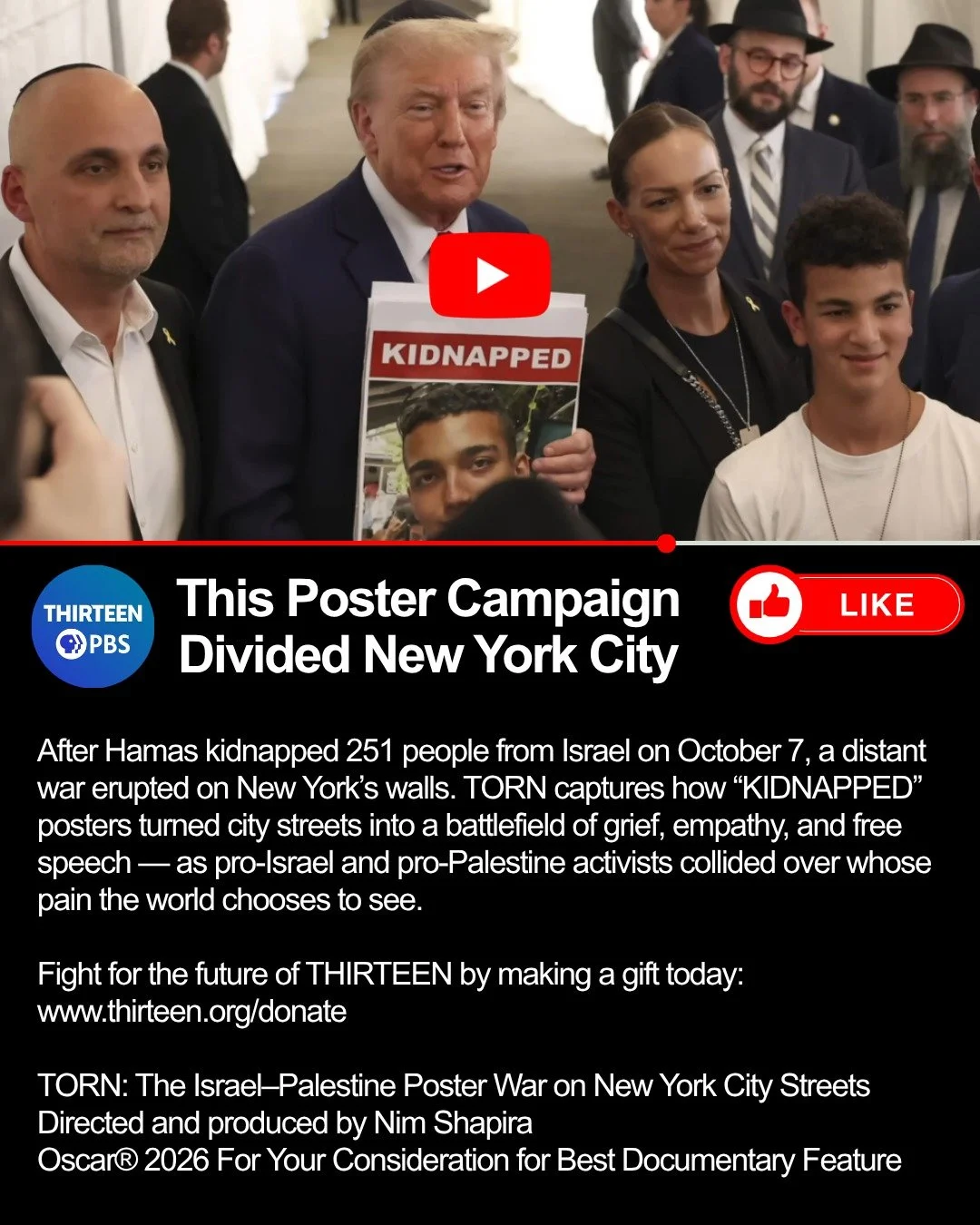 💥 &ldquo;A film that presents questions - not answers&rdquo; &ndash; The Hollywood Reporter 💥 The TV version of TORN is now live on YouTube &mdash; streaming nationwide on PBS / WNET Channel THIRTEEN 💥 Watch, like, and drop a comment &mdash; it he