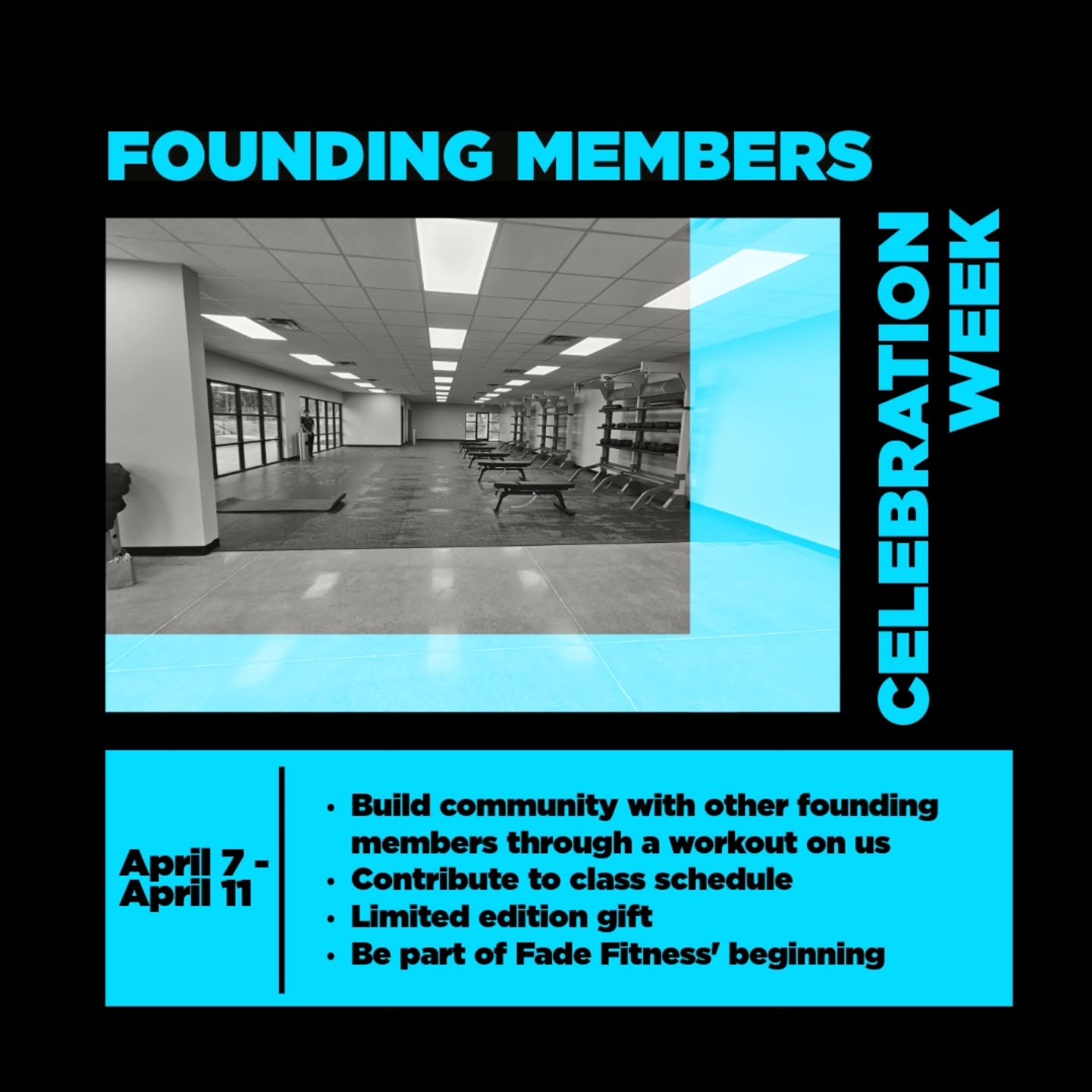 📢LAST CHANCE to become a founding member!

This week ONLY, we are celebrating our current founding members with private sessions before we open to the public! 

Call/text or fill out our membership form on our website to learn more!