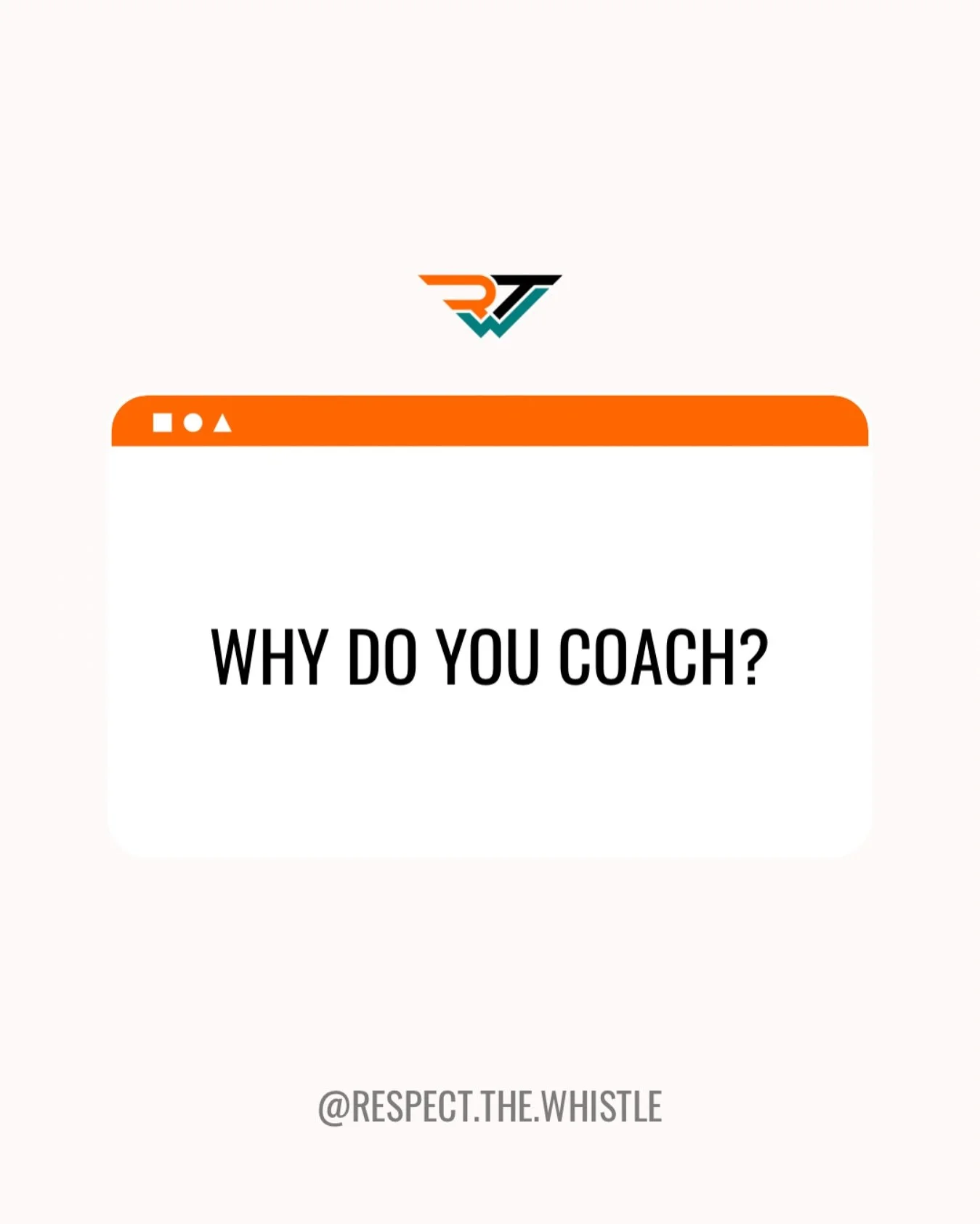 Coaches, this one&rsquo;s for you! 🔥

Every whistle you blow, every play you call, every lesson you teach&mdash;it all comes from a deeper purpose. Why do YOU coach? Is it the love of the game? The impact on athletes? The lessons beyond the field?

