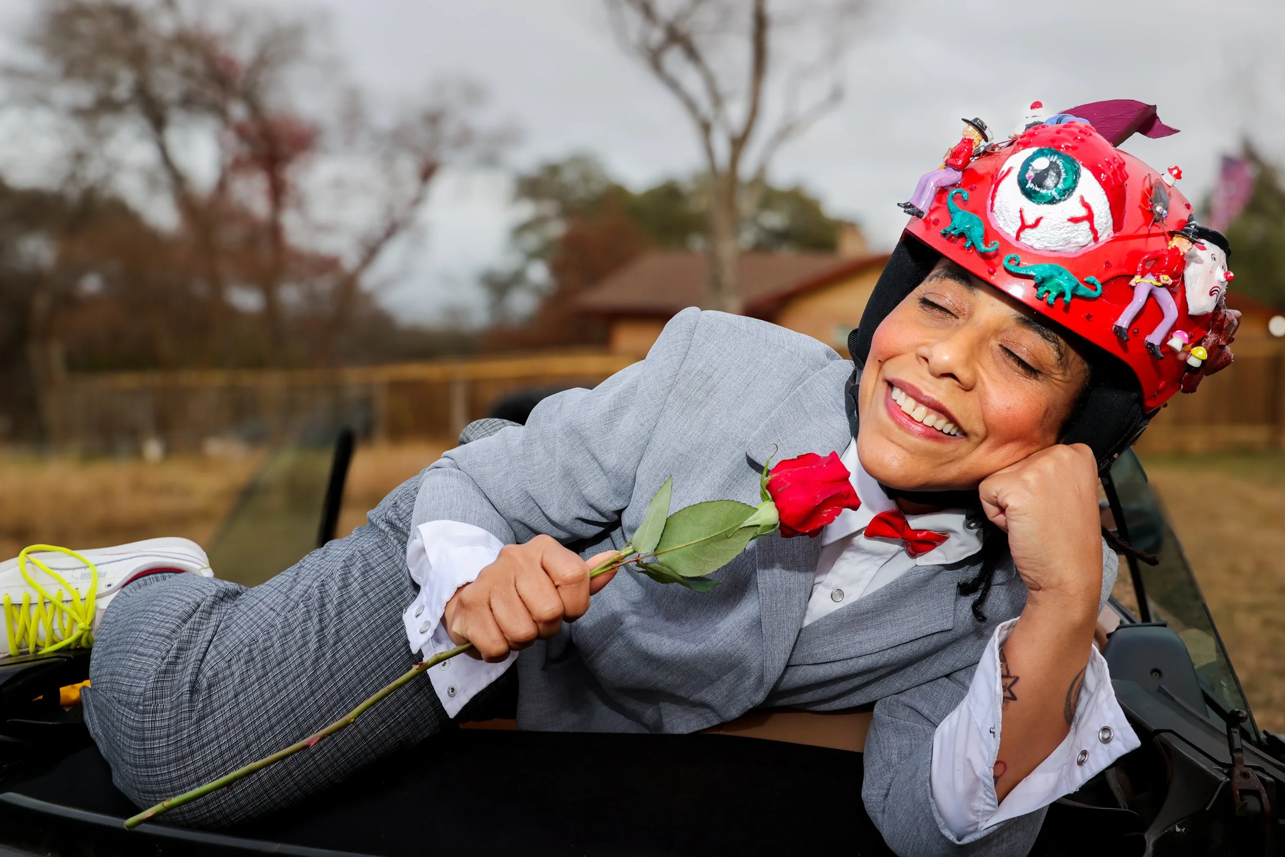 Khattie as Peewee Herman - Masc4Match Promo Shoot