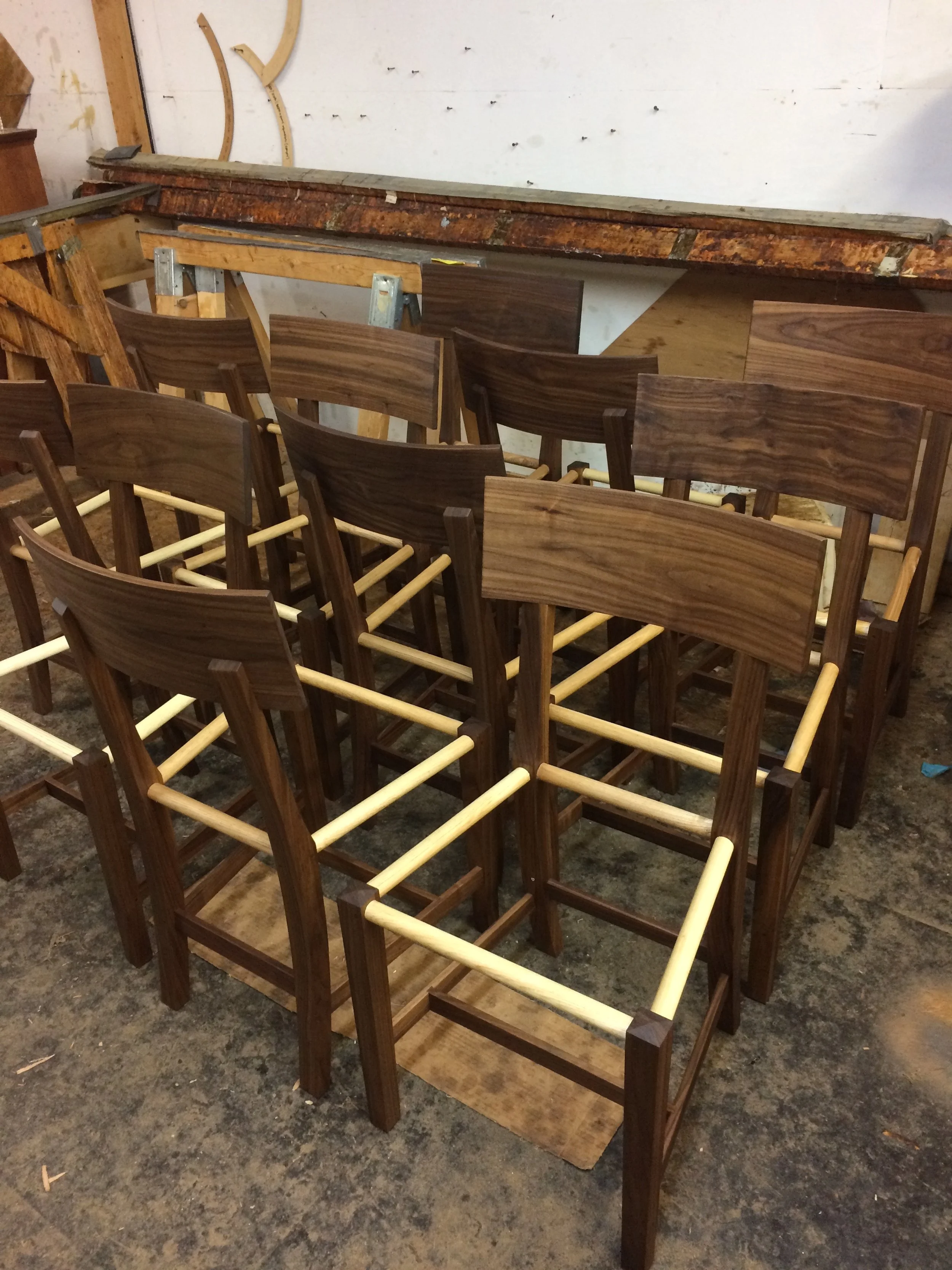 Bare Chairs in black walnut at shackleton thomas