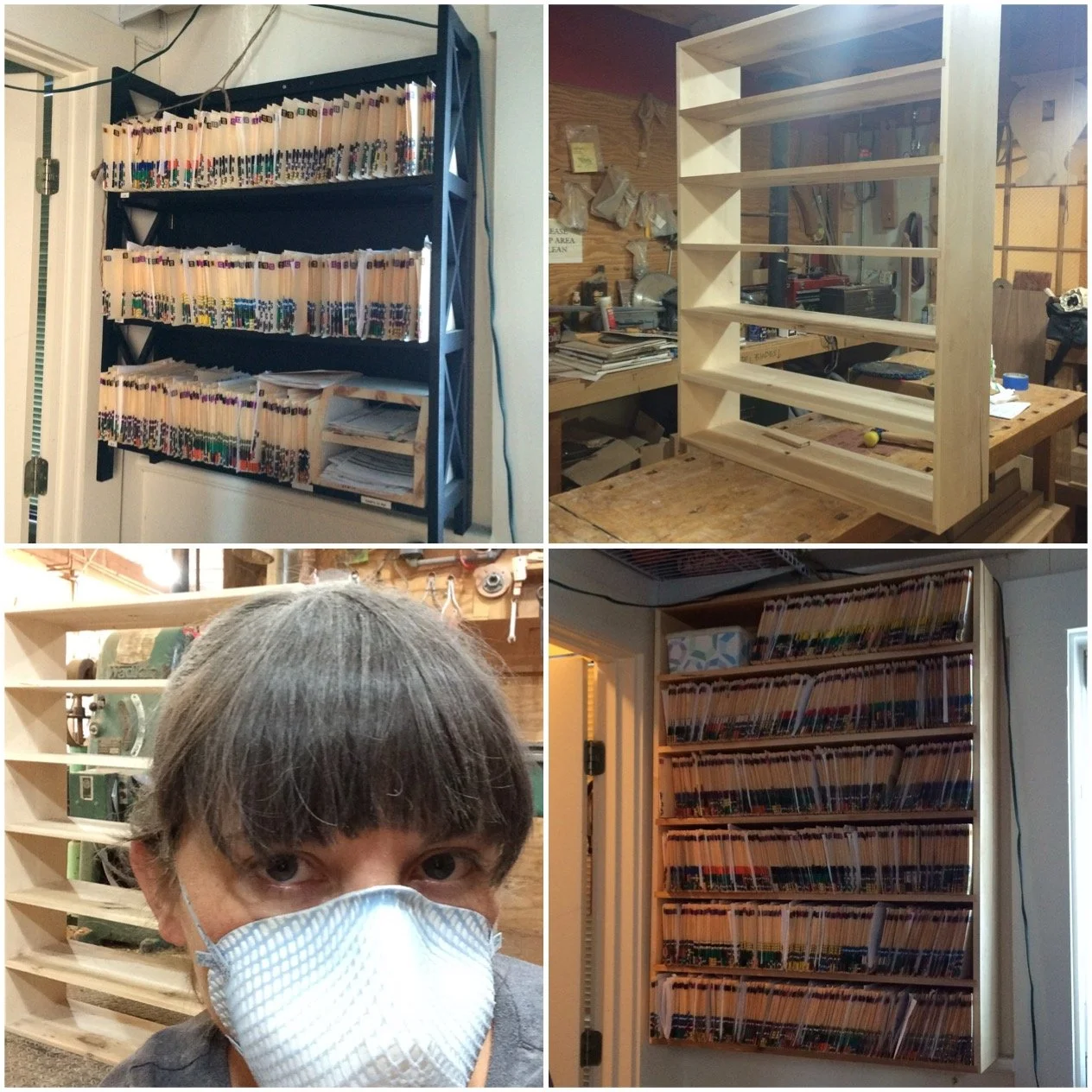 Updating the filing shelves at Eyes on Elm, VT to accommodate more clients. Maple wood 2017