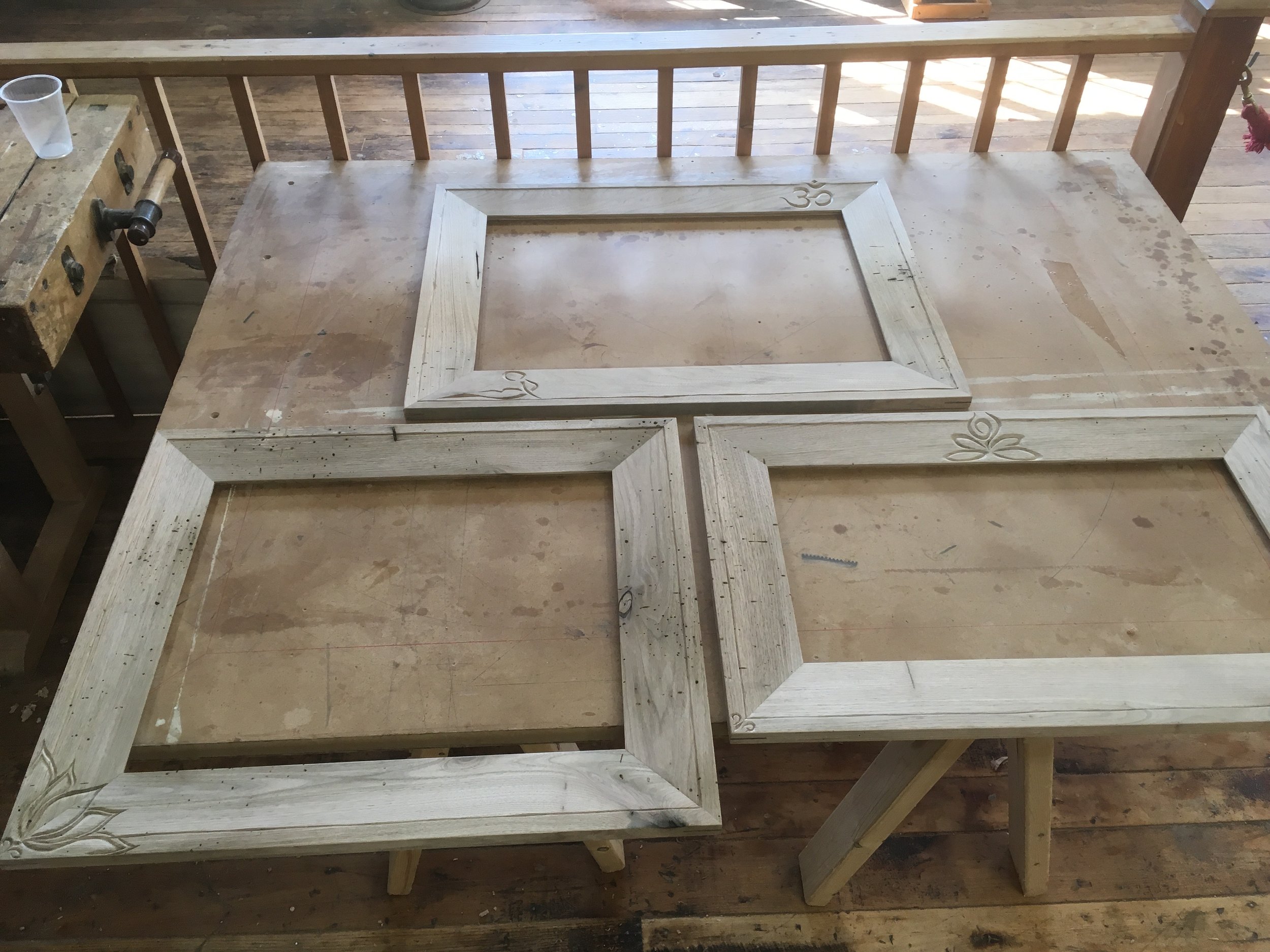 Mirror frames in butternut for Good Commons