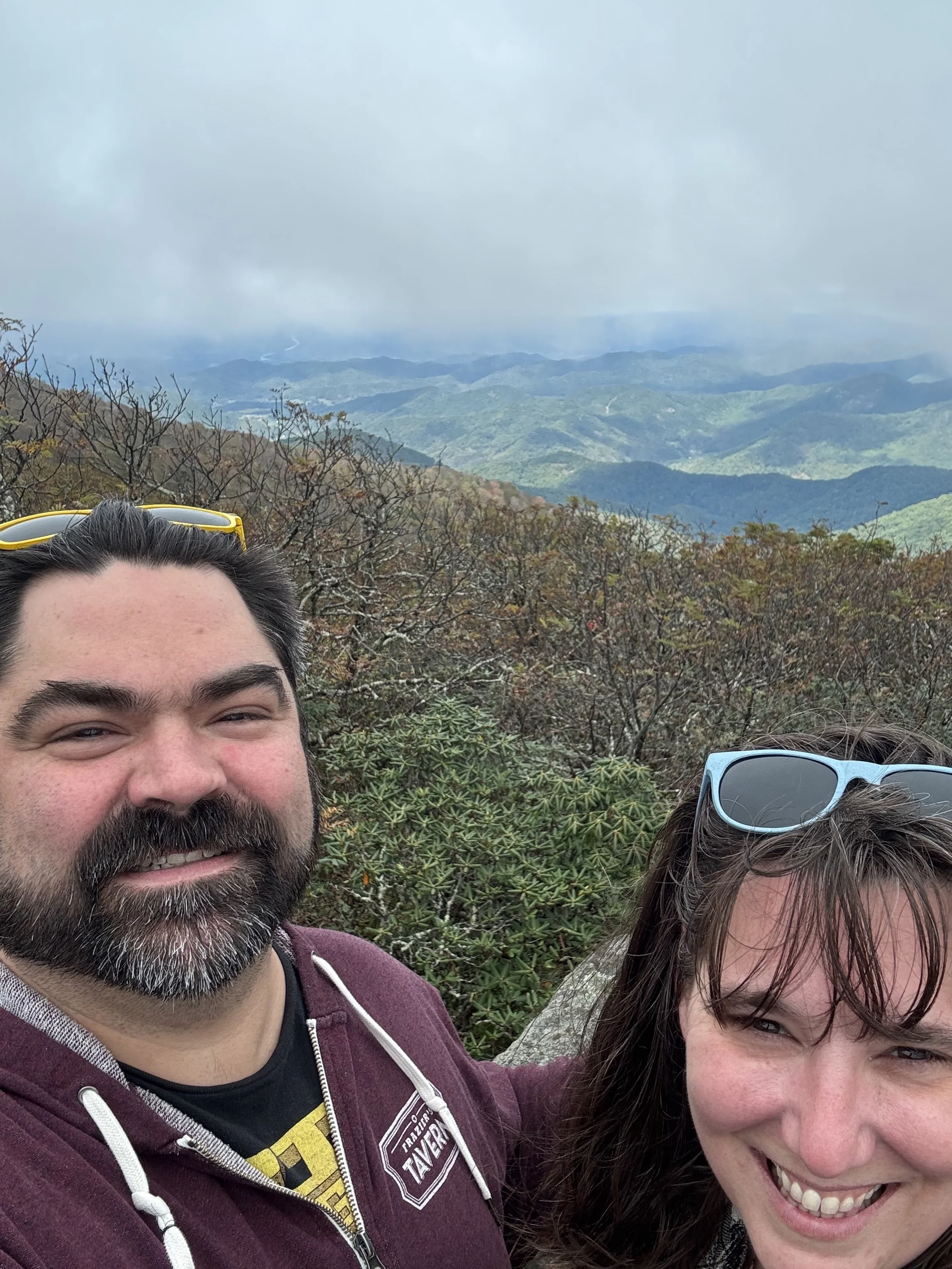 The faces behind Biz Hero, Johanna and Kent from their home in the Blue Ridge Mountains