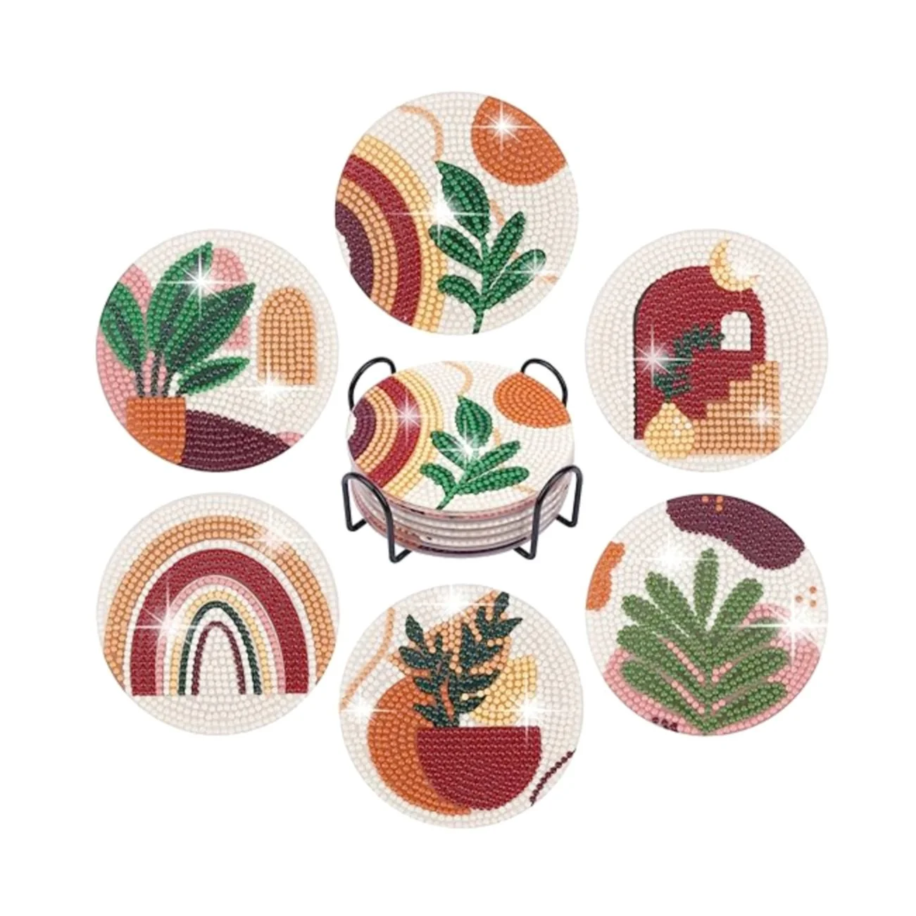 Temlum | 6 Piece Coaster Diamond Art Kit