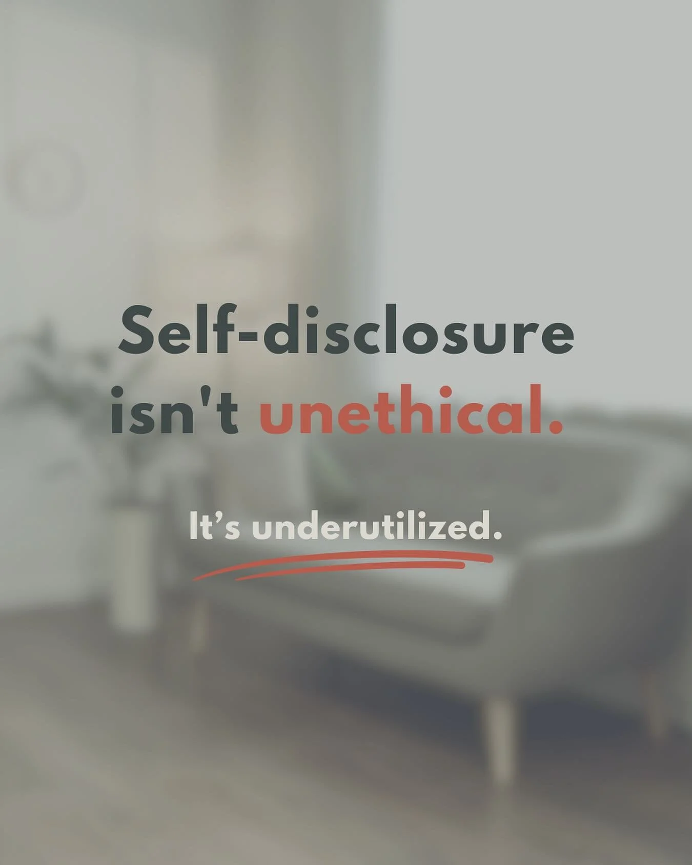 Hot take: When self-disclosure is used thoughtfully by therapists, it doesn&rsquo;t blur boundaries; it builds trust. So, should you use self-disclosure on social media?

✔️ Yes, when it&rsquo;s intentional.

Self-disclosure can make your content rel