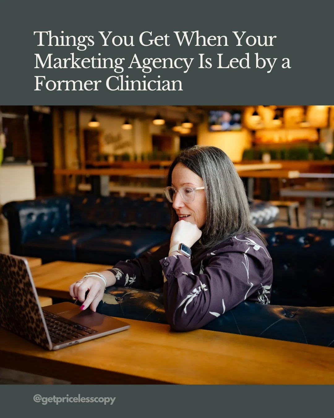 This is what you get when you work with a marketing agency led by a former therapist: 
● Ethics-first strategy
●  Deep audience understanding
●  No toxic positivity. Ever.
●  Messaging that builds trust, not pressure
Because your brand deserves mar