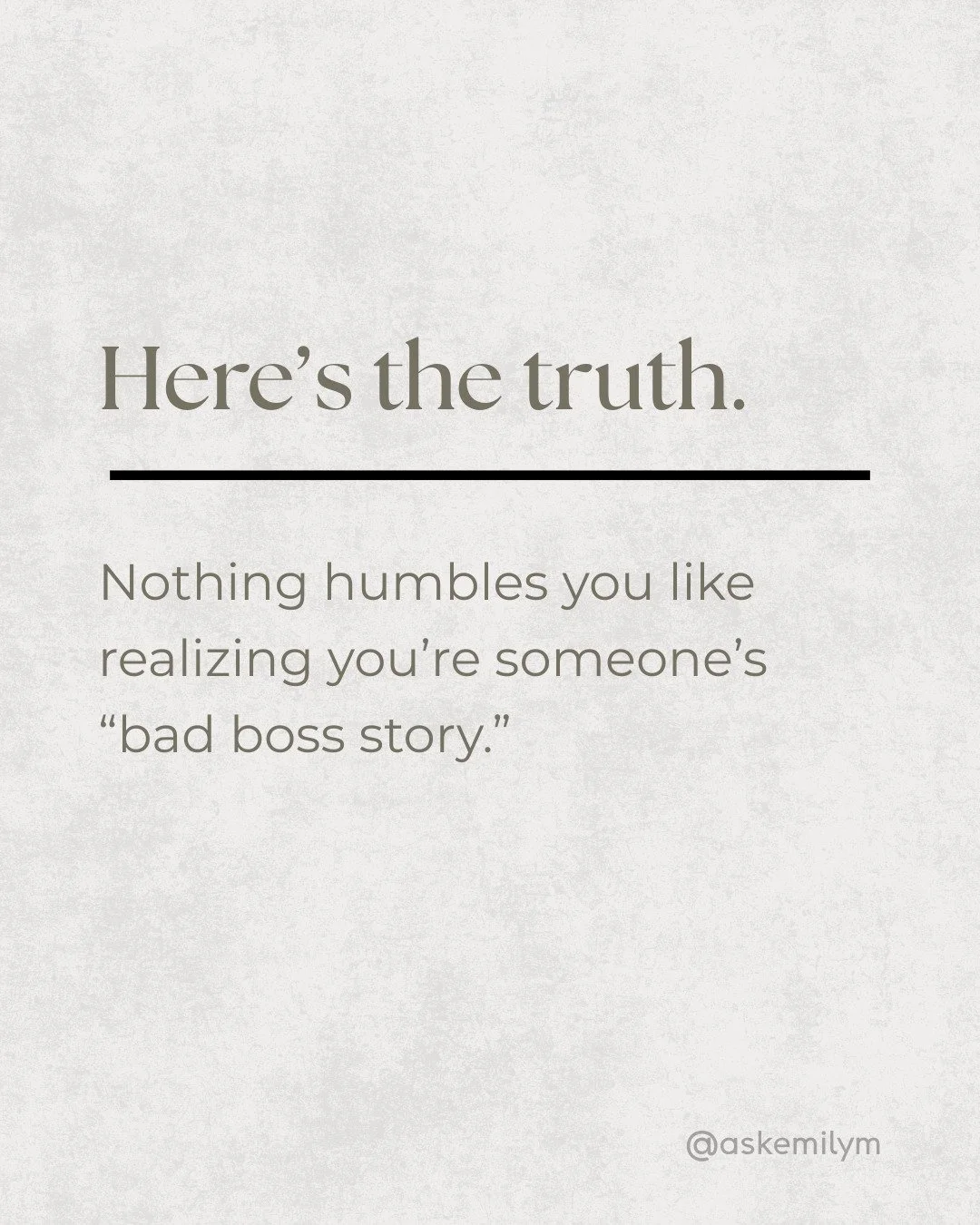 True story. I received a low employer rating once. At first, I was hurt. I thought, &quot;Am I really that bad of a boss?&quot; Then I remembered I was going through some mental health stuff at the time. Still stings though.

Note to anyone leaving a