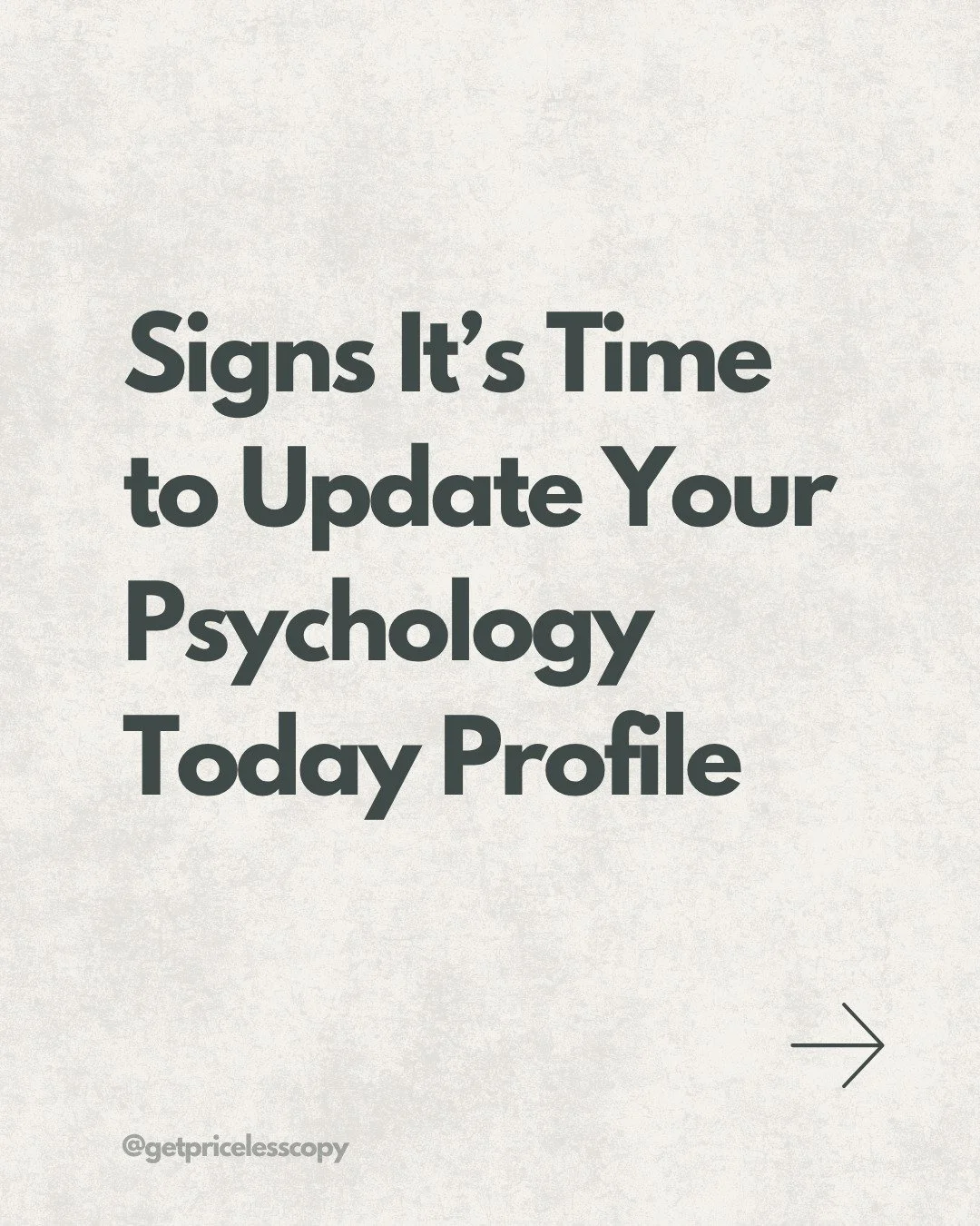 Your Psychology Today profile is often the first place someone meets you online. If it does not reflect who you are now, the right clients may never find you.

Small updates can make a big difference in building trust before the first session even be